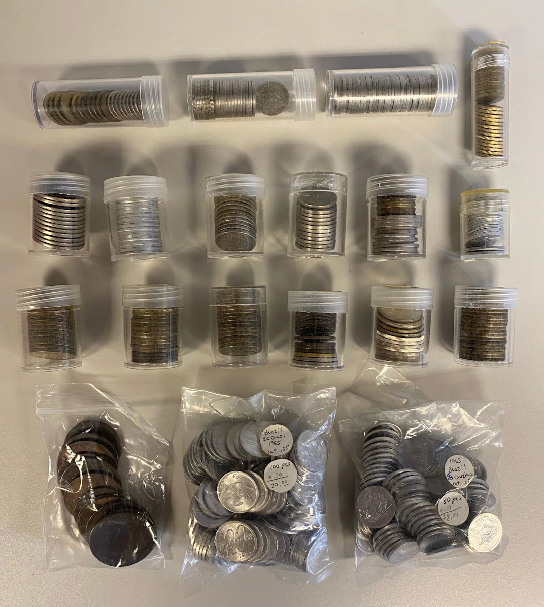 BRAZIL: LOT of 498 coins