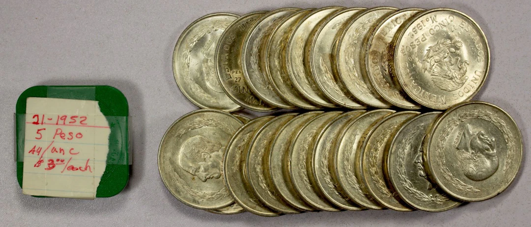 MEXICO: LOT of 21 silver coins