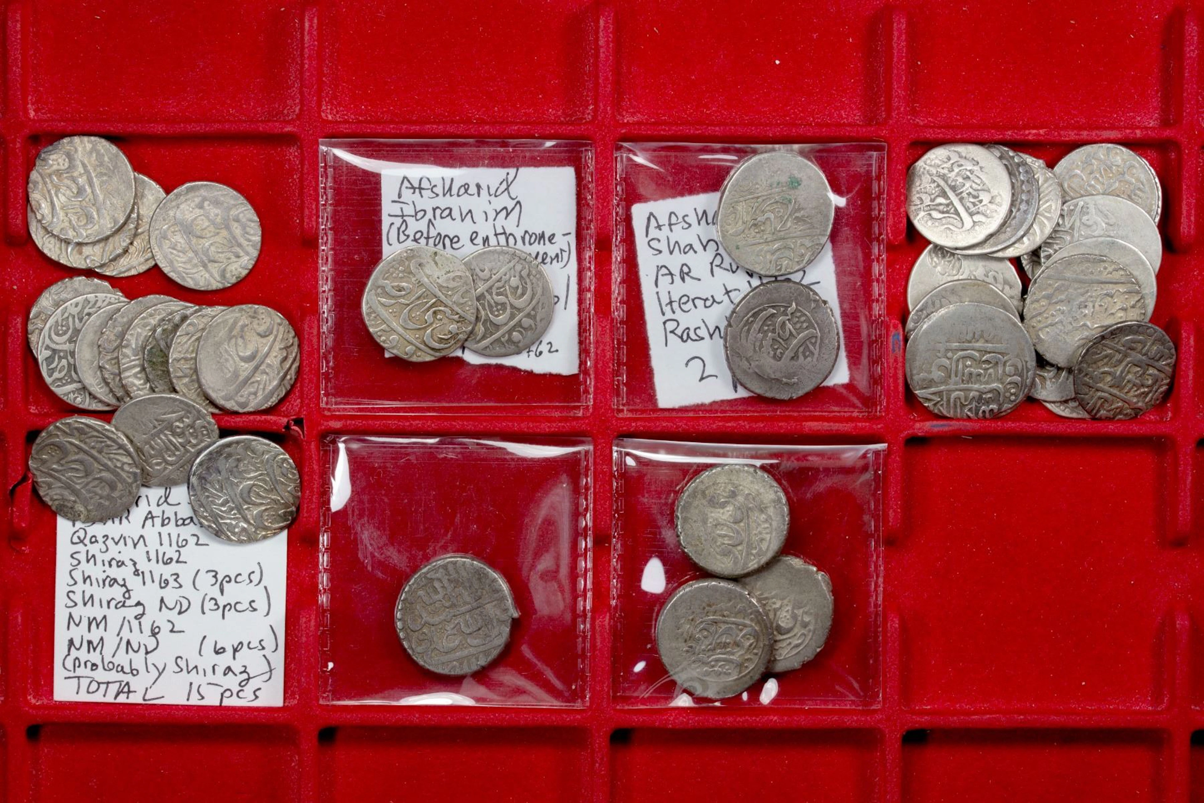 IRAN: AFSHARID: LOT of 38 silver coins