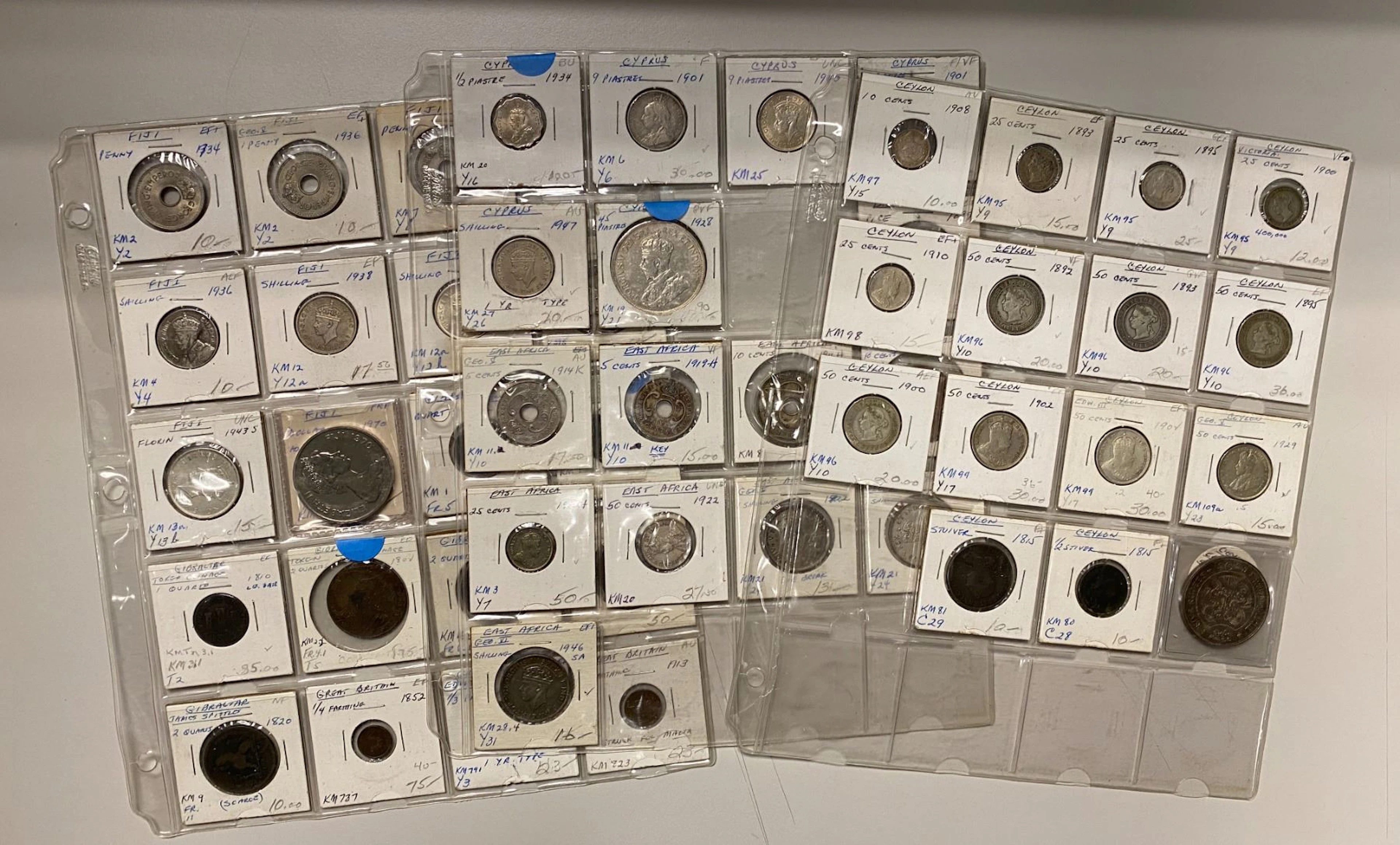 BRITISH COMMONWEALTH: LOT of 50 coins