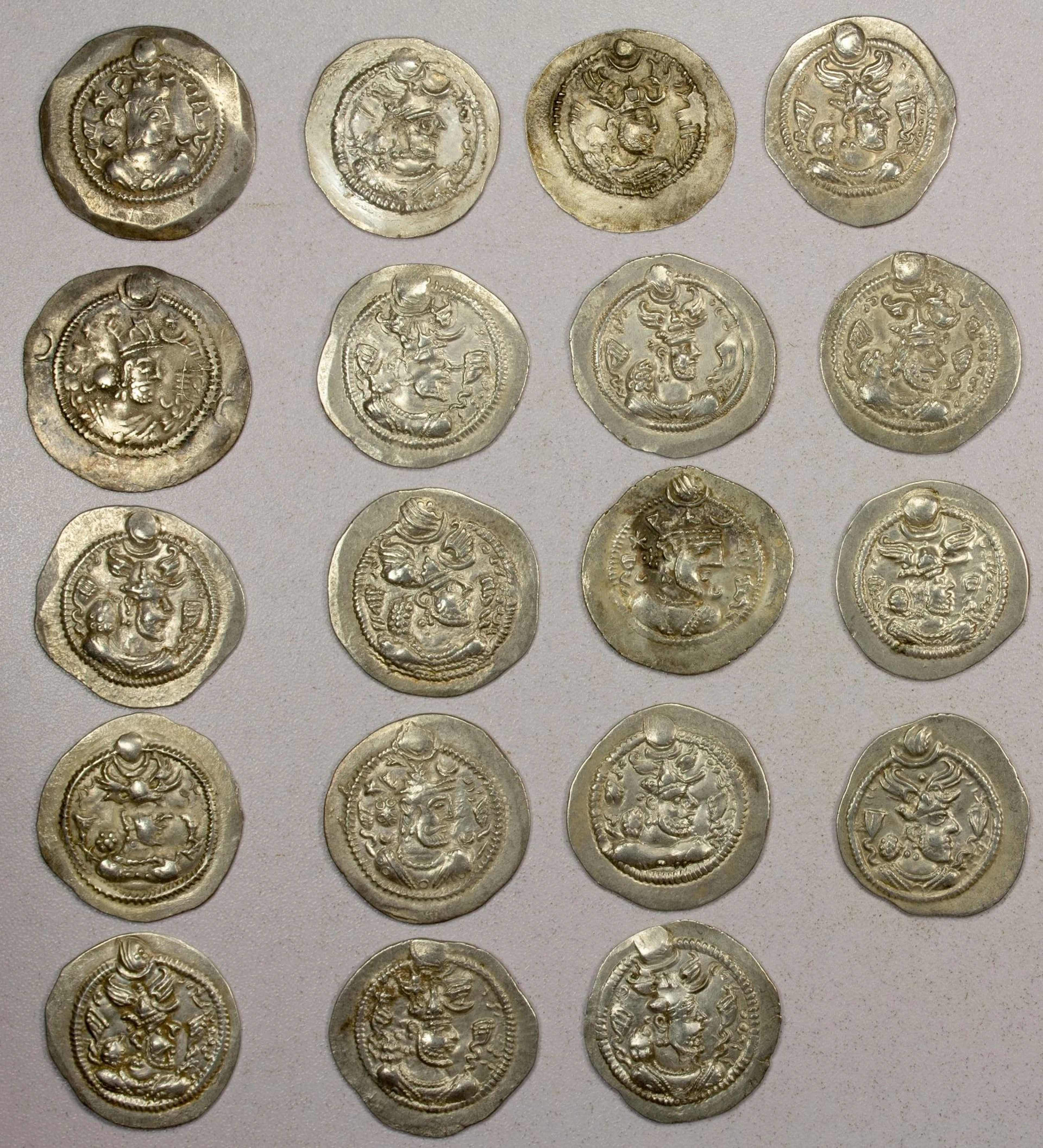 ANCIENT PERSIA: SASANIAN KINGDOM: Peroz, 457-485, LOT of 13 regular