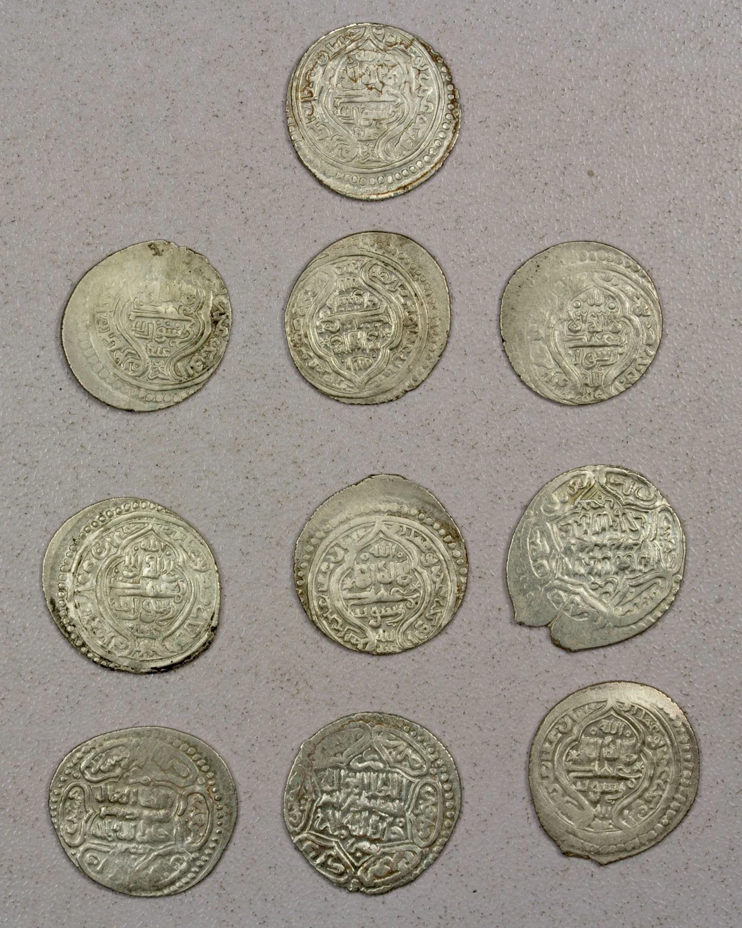 EARLY ISLAMIC: ILKHAN: Sulayman, 1339-1346, LOT of 10 silver double dirhams