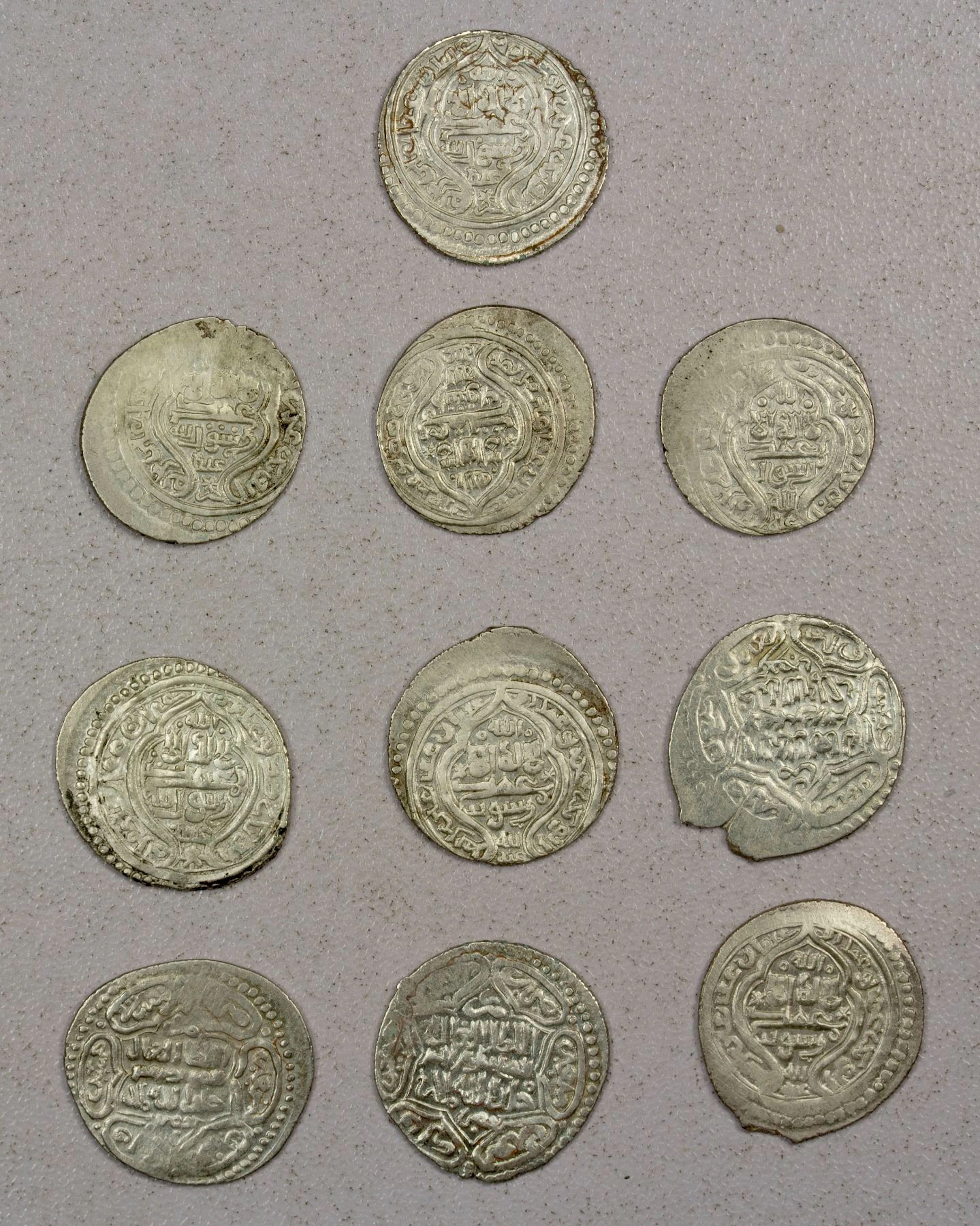 EARLY ISLAMIC: ILKHAN: Sulayman, 1339-1346, LOT of 10 silver double dirhams