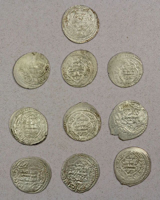 EARLY ISLAMIC: ILKHAN: Sulayman, 1339-1346, LOT of 10 silver double dirhams