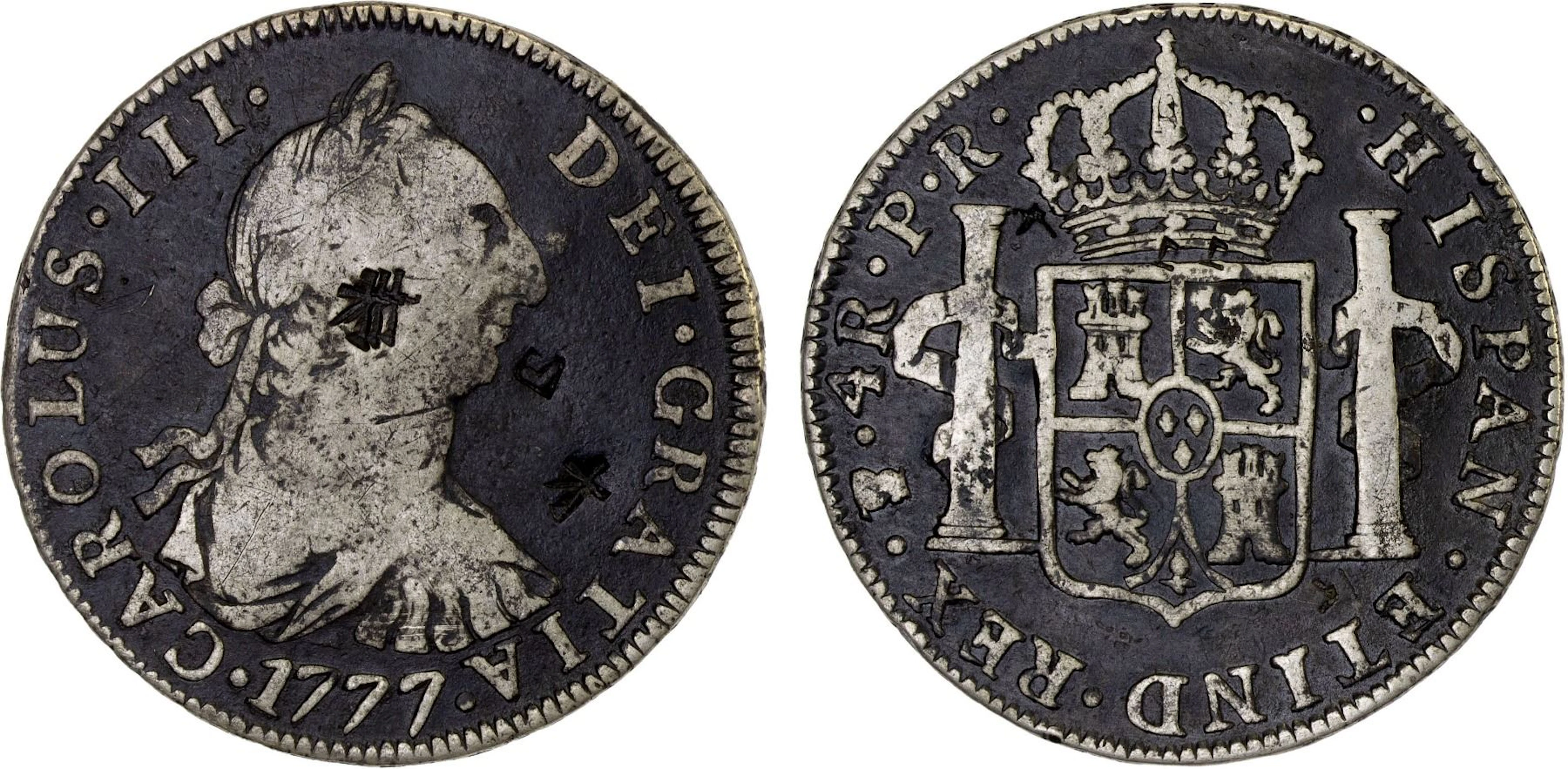 BOLIVIA: Carlos IV, 1788-1808, AR 4 reales, Potosí 1777-PTS, F-VF