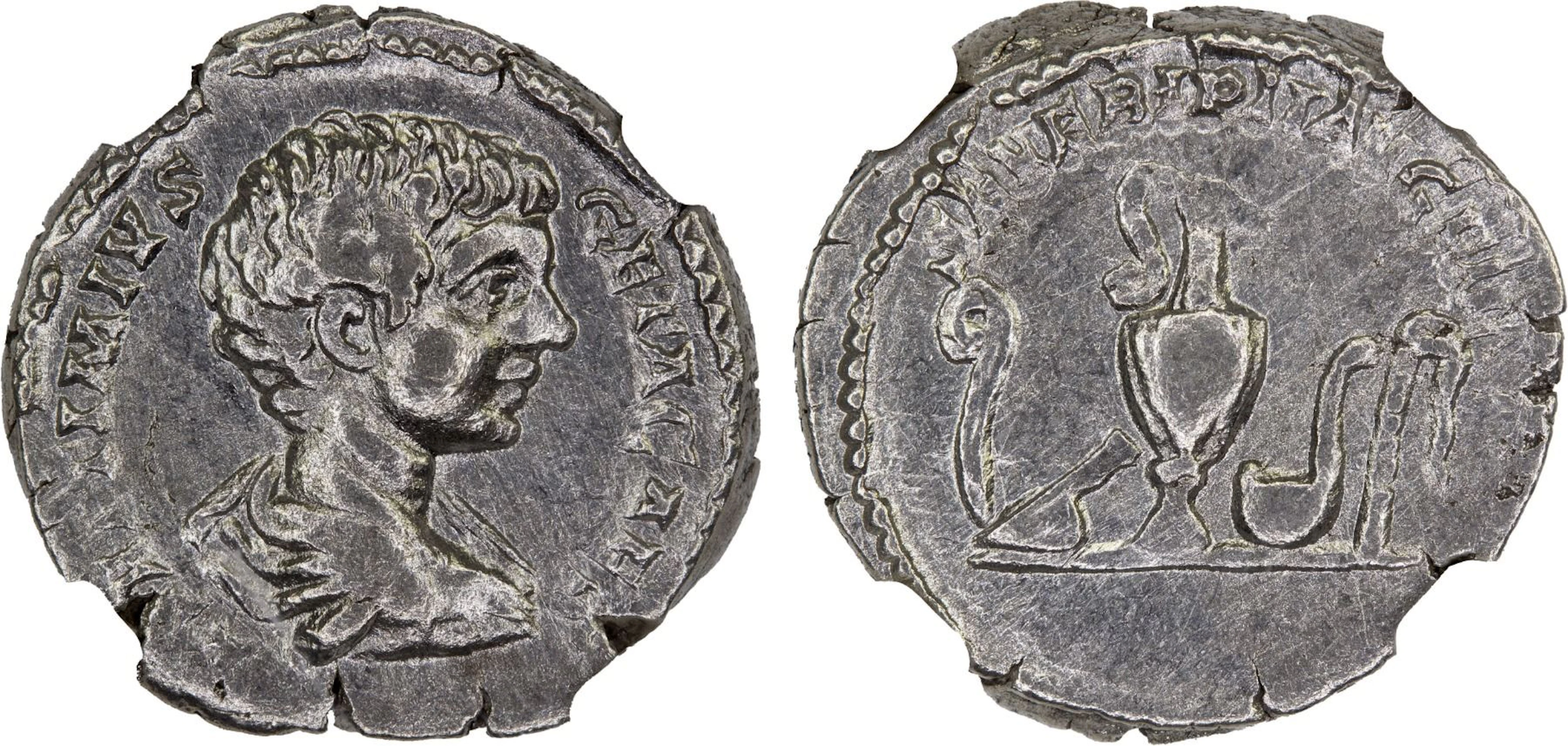 ROMAN EMPIRE: Geta, as caesar, 198-209 AD, AR denarius, Rome, 198-200