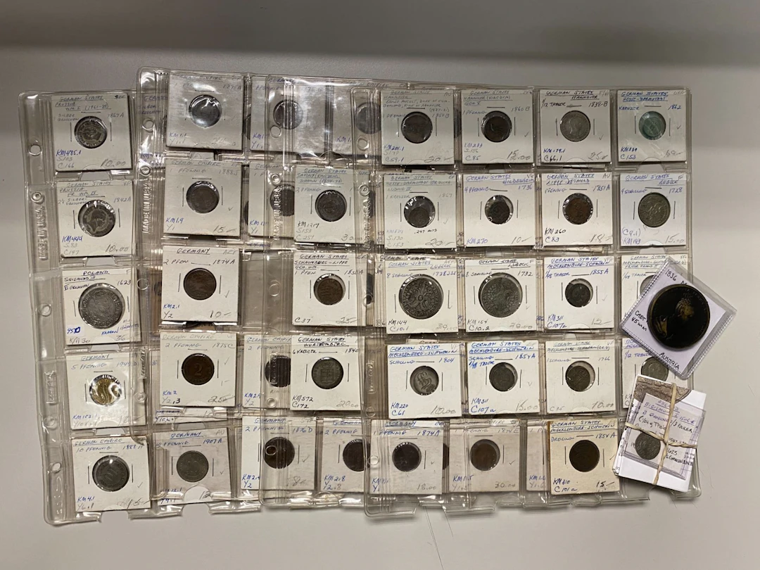 GERMANY: STATES, ETC.: LOT of 66 coins
