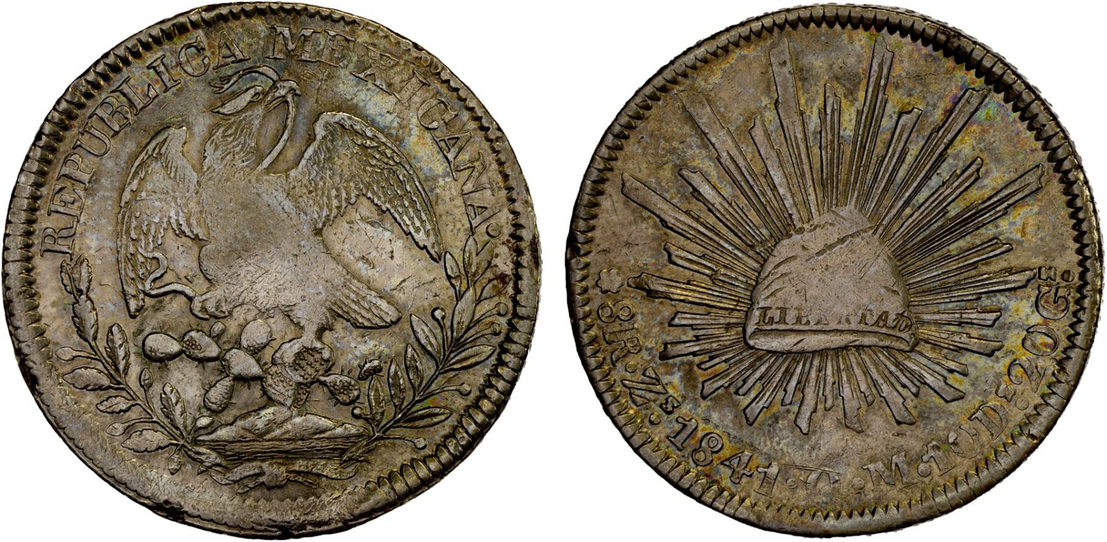 MEXICO: Republic, AR 8 reales (27.52g), 1841-Zs, XF