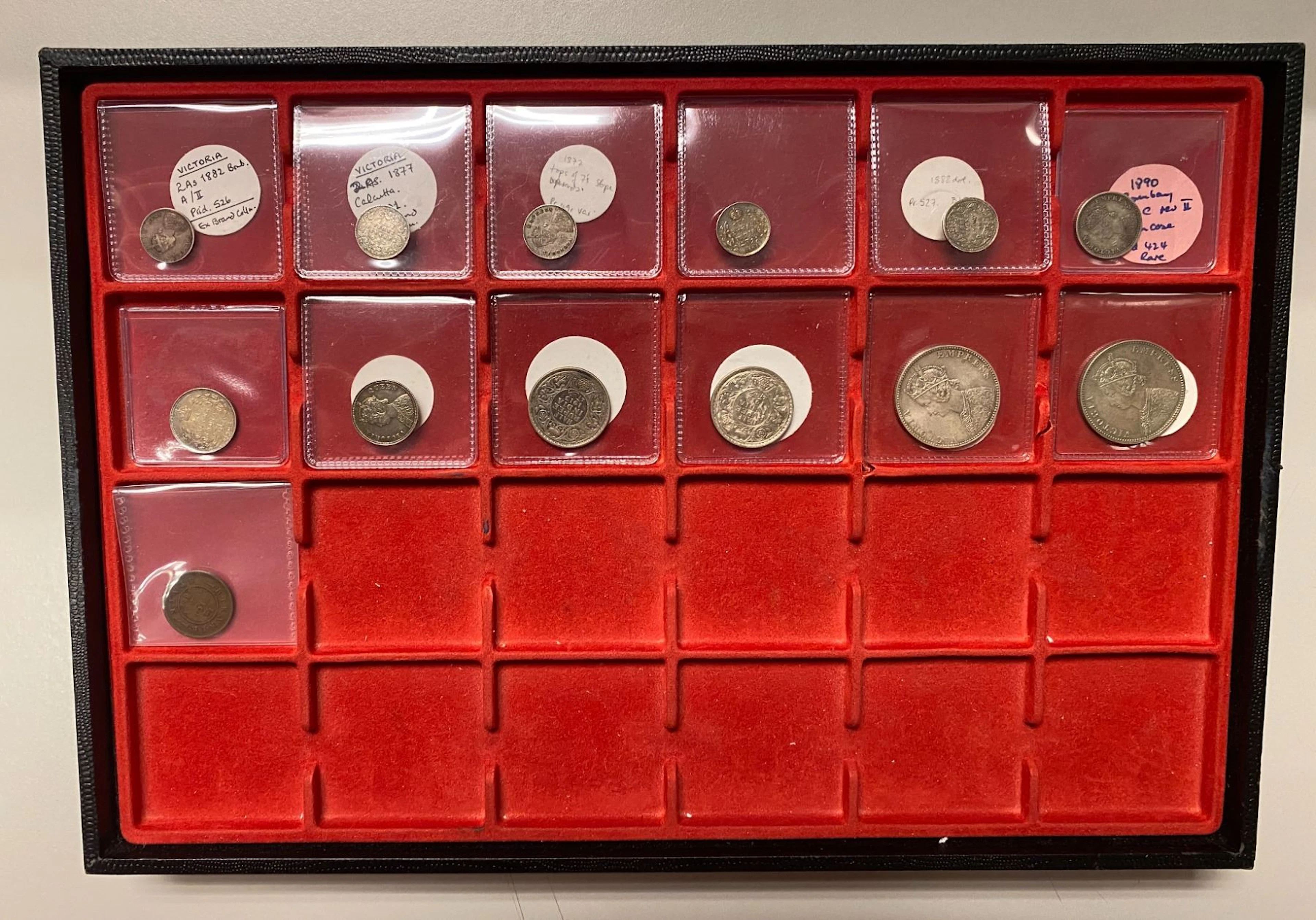 INDIA & STATES: LOT of 13 coins