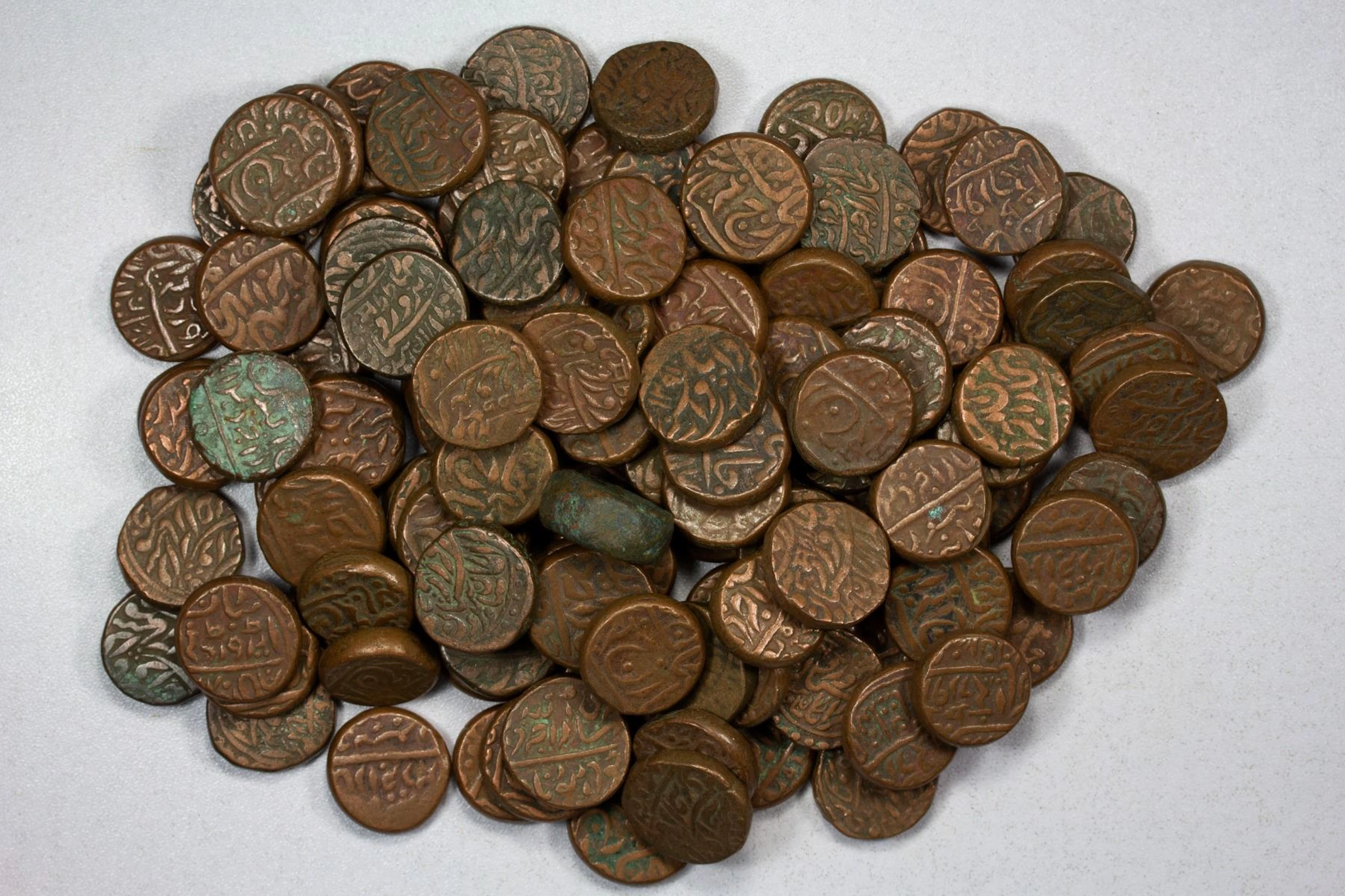 INDIA: JODHPUR: LOT of 116 hammered coppers