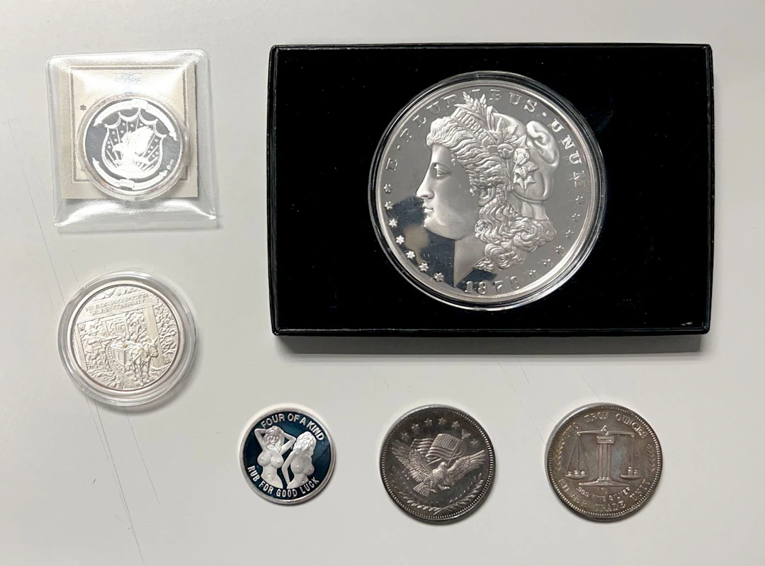 UNITED STATES: LOT of 6 .999 silver pieces