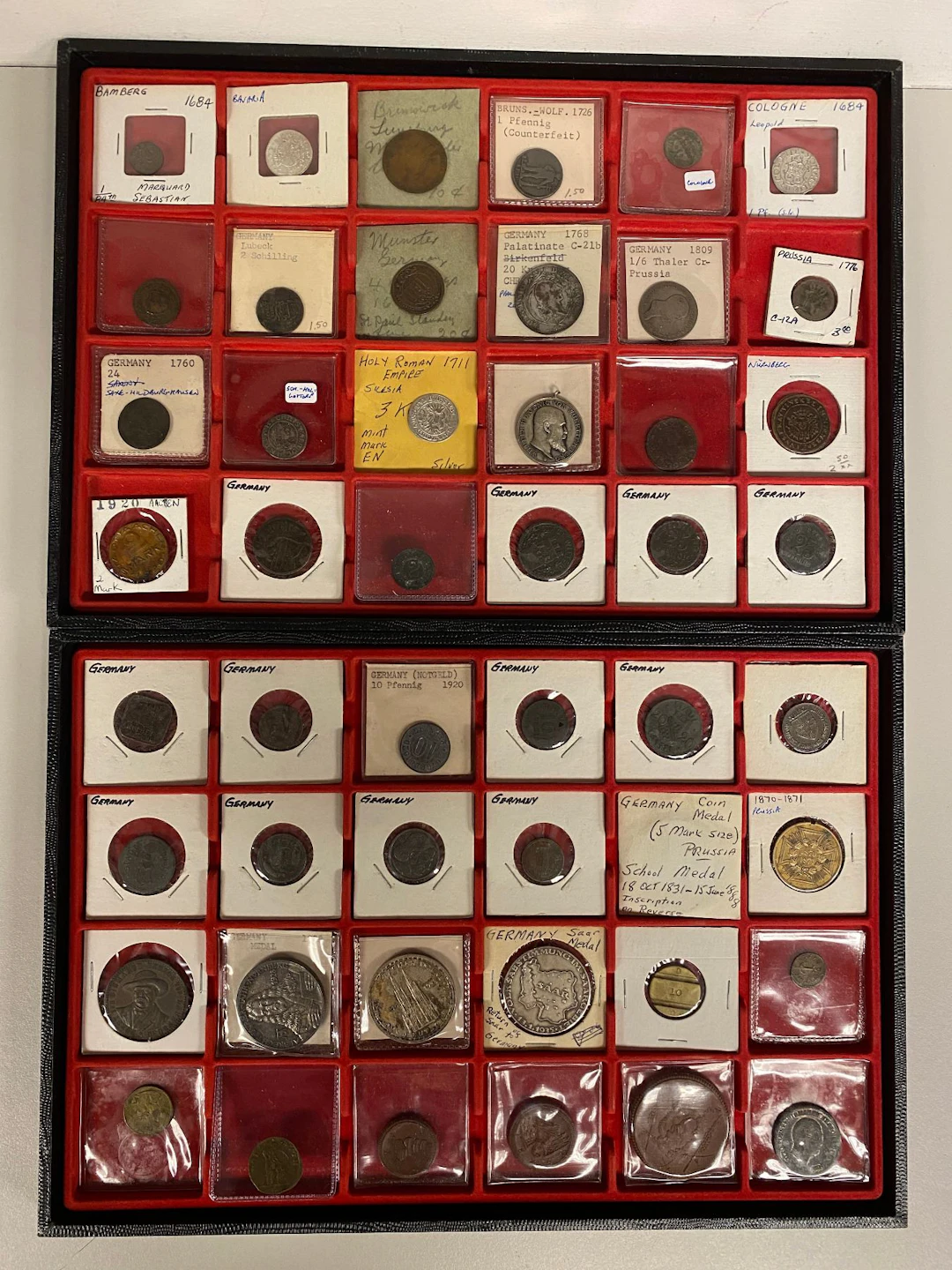 GERMANY: LOT of 51 coins, tokens, and medals