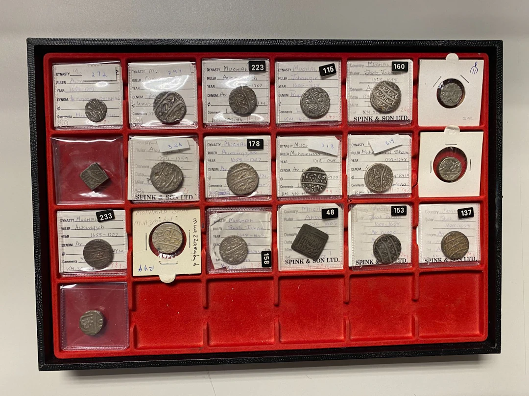 INDIA: MUGHAL: LOT of 18 silver rupees & 1 half rupee