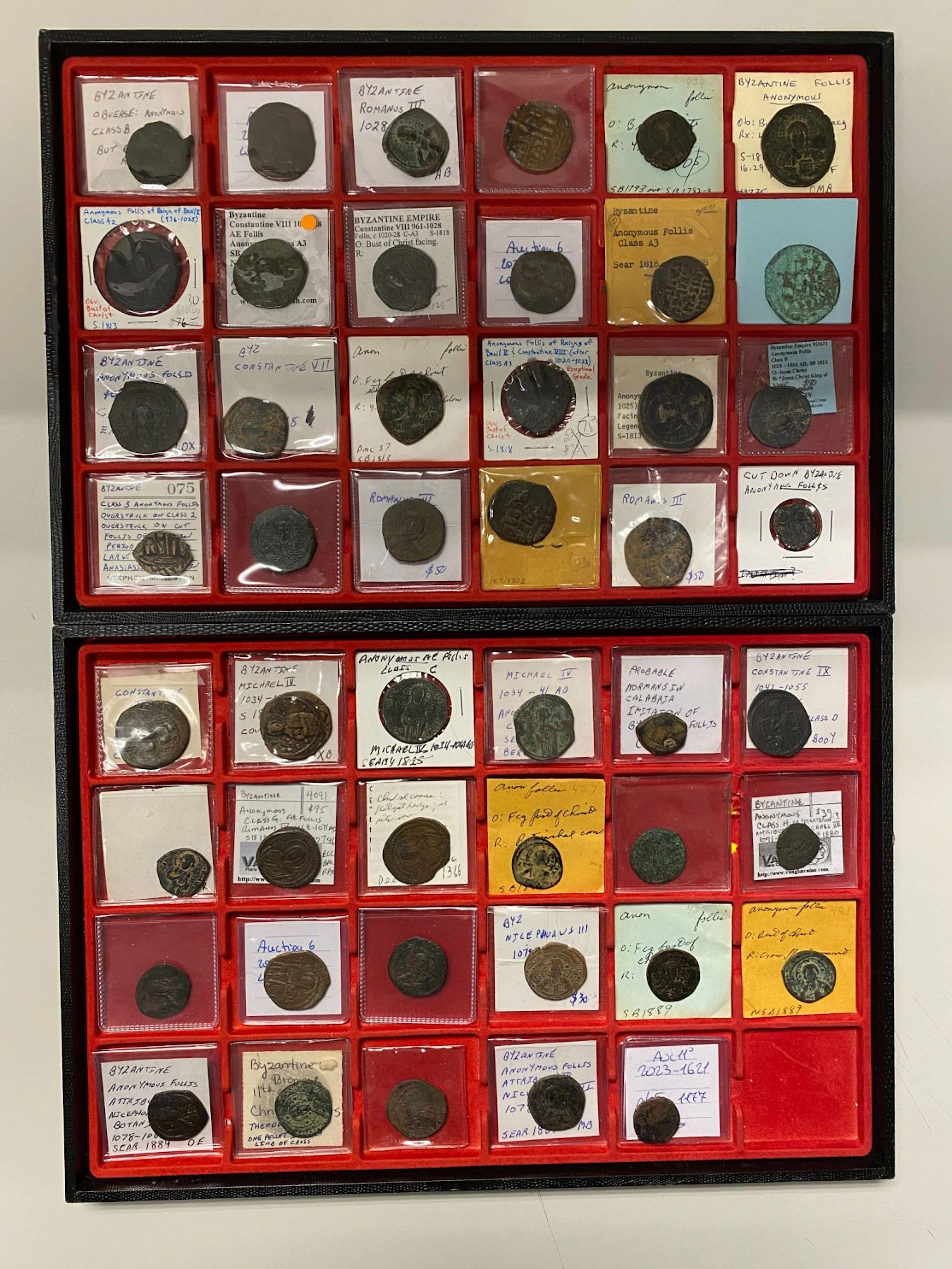 BYZANTINE EMPIRE: LOT of 47 coins