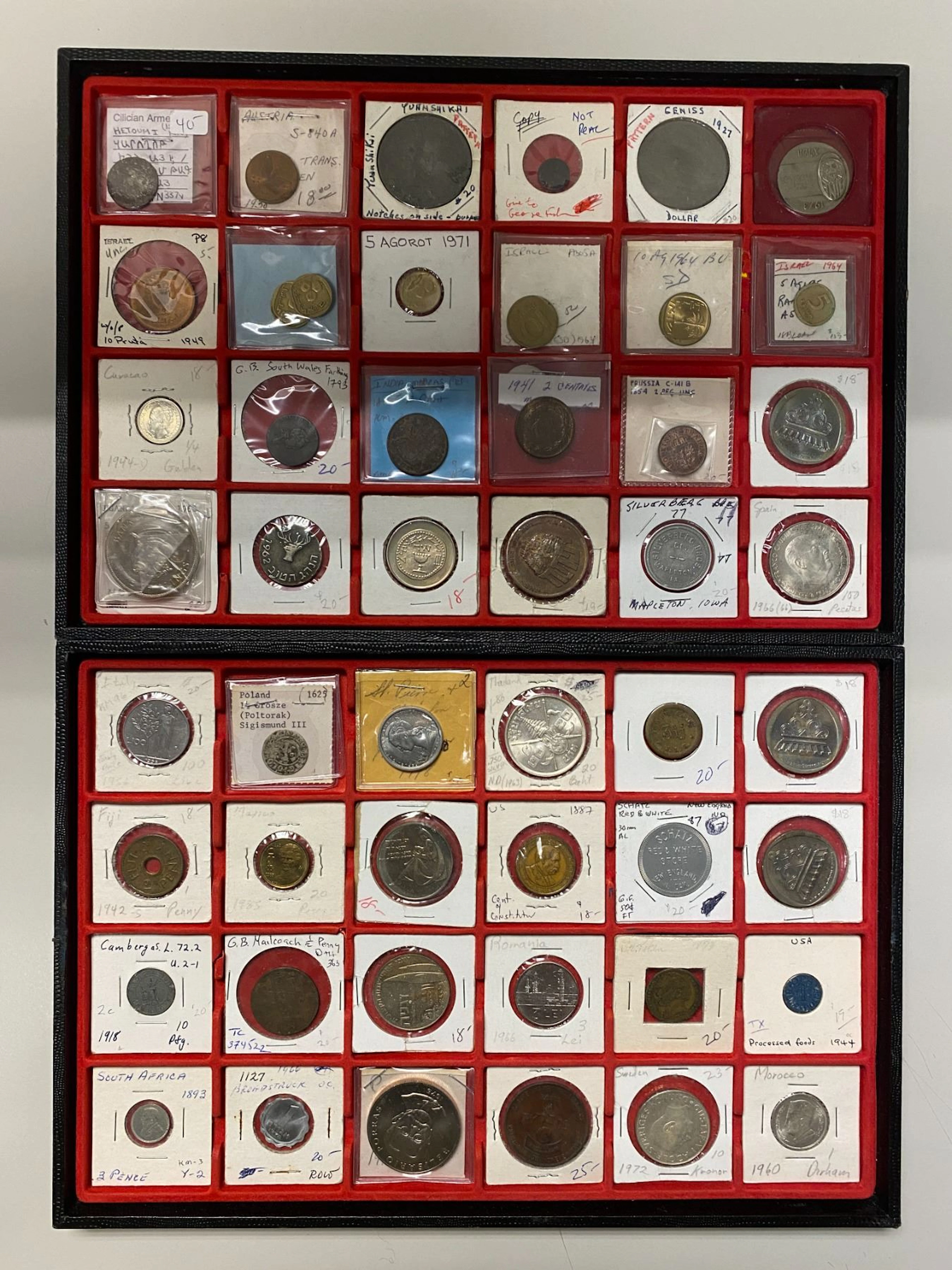 WORLDWIDE: LOT of 64 coins