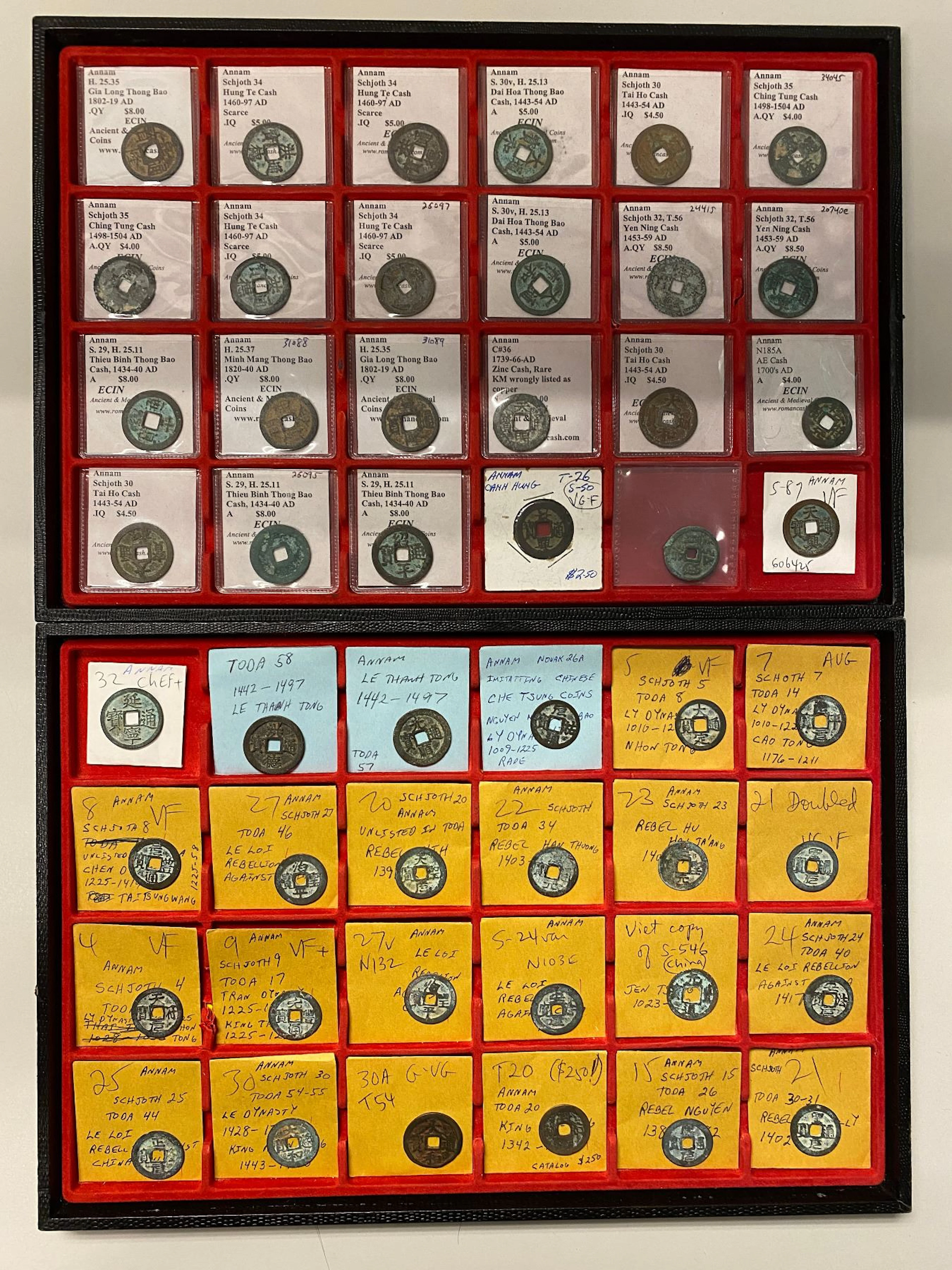 VIETNAM (ANNAM): LOT of 200 cash coins