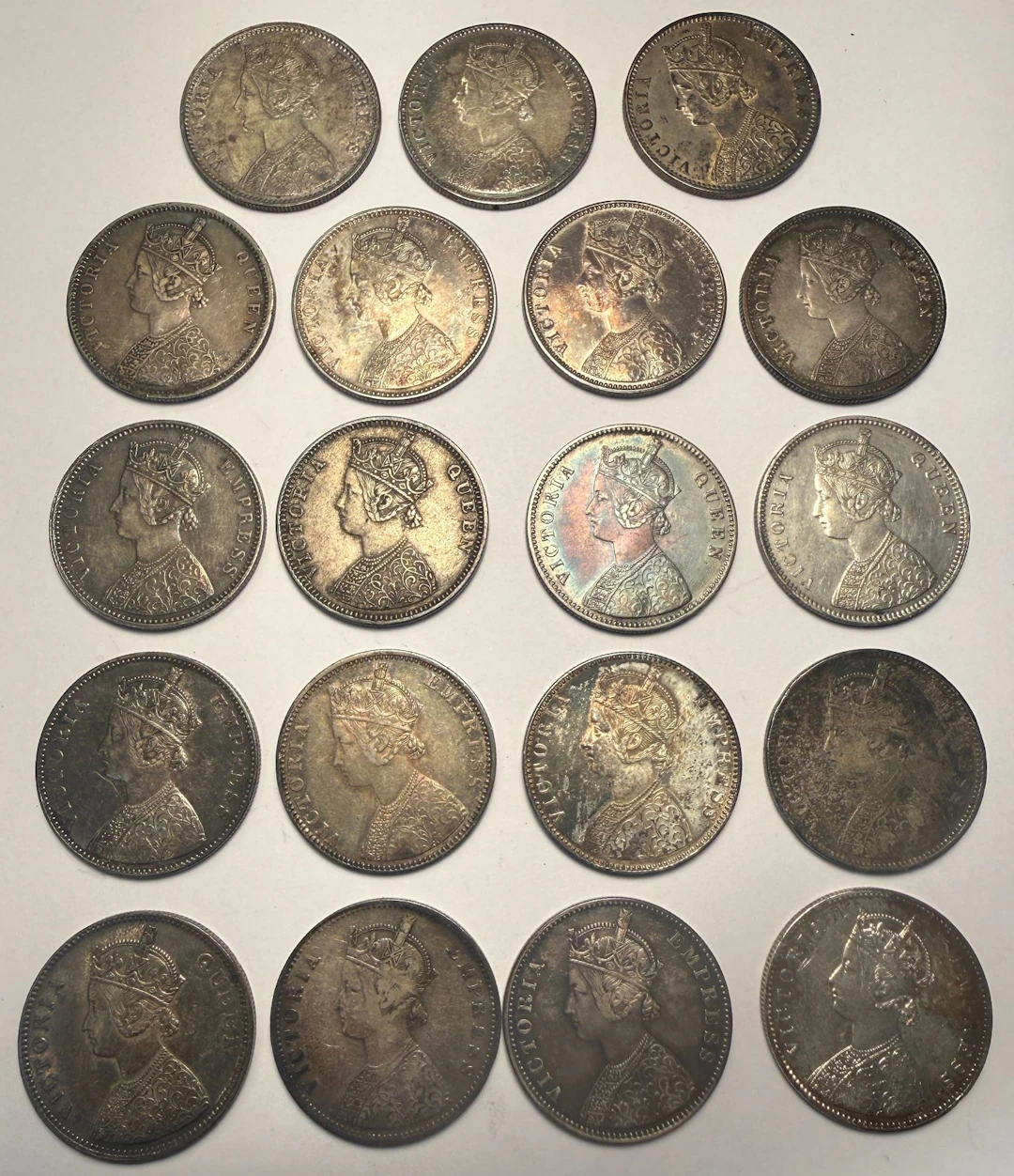 BRITISH INDIA: LOT of 19 coins
