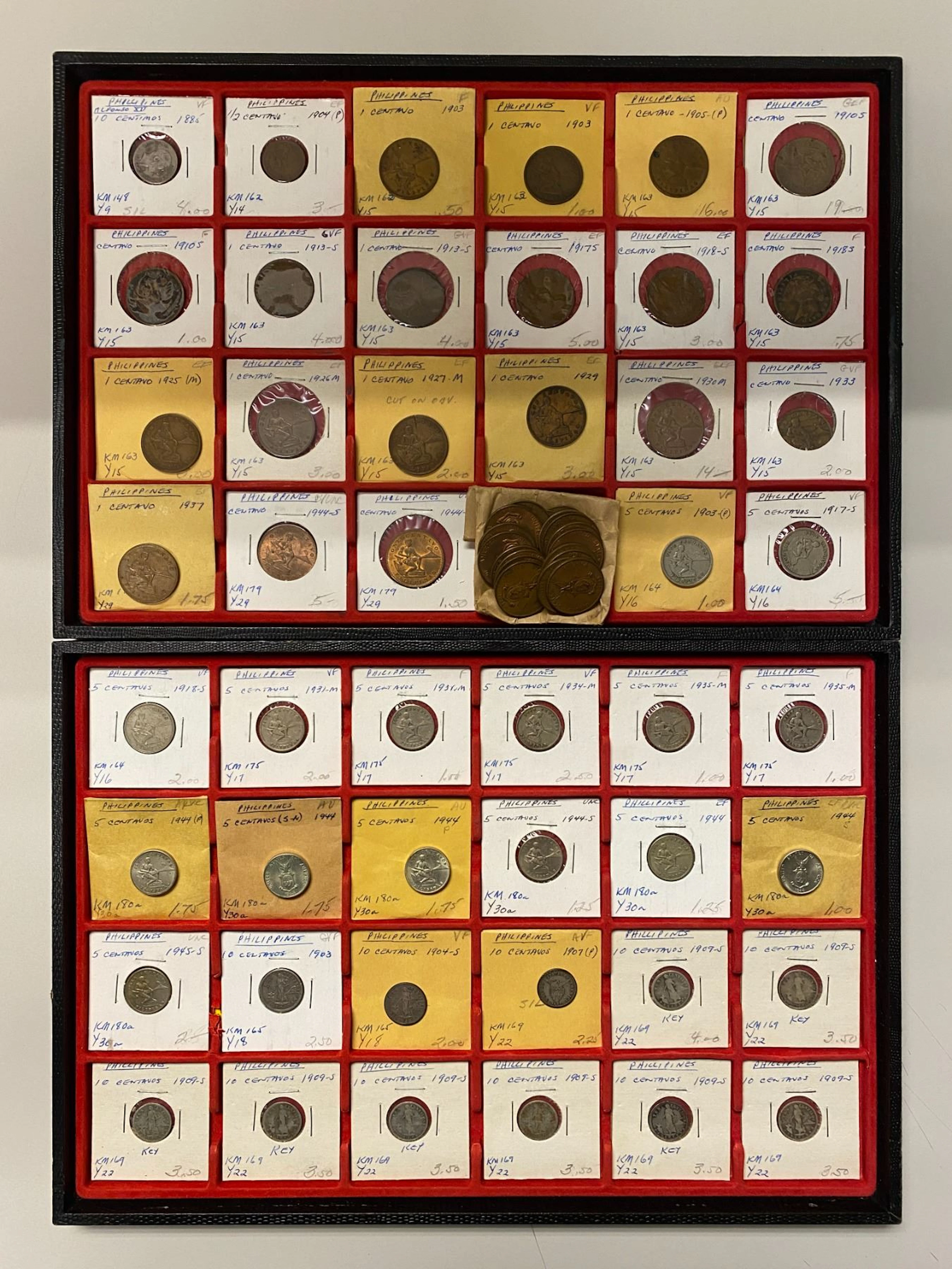 PHILIPPINES: LOT of 156 coins