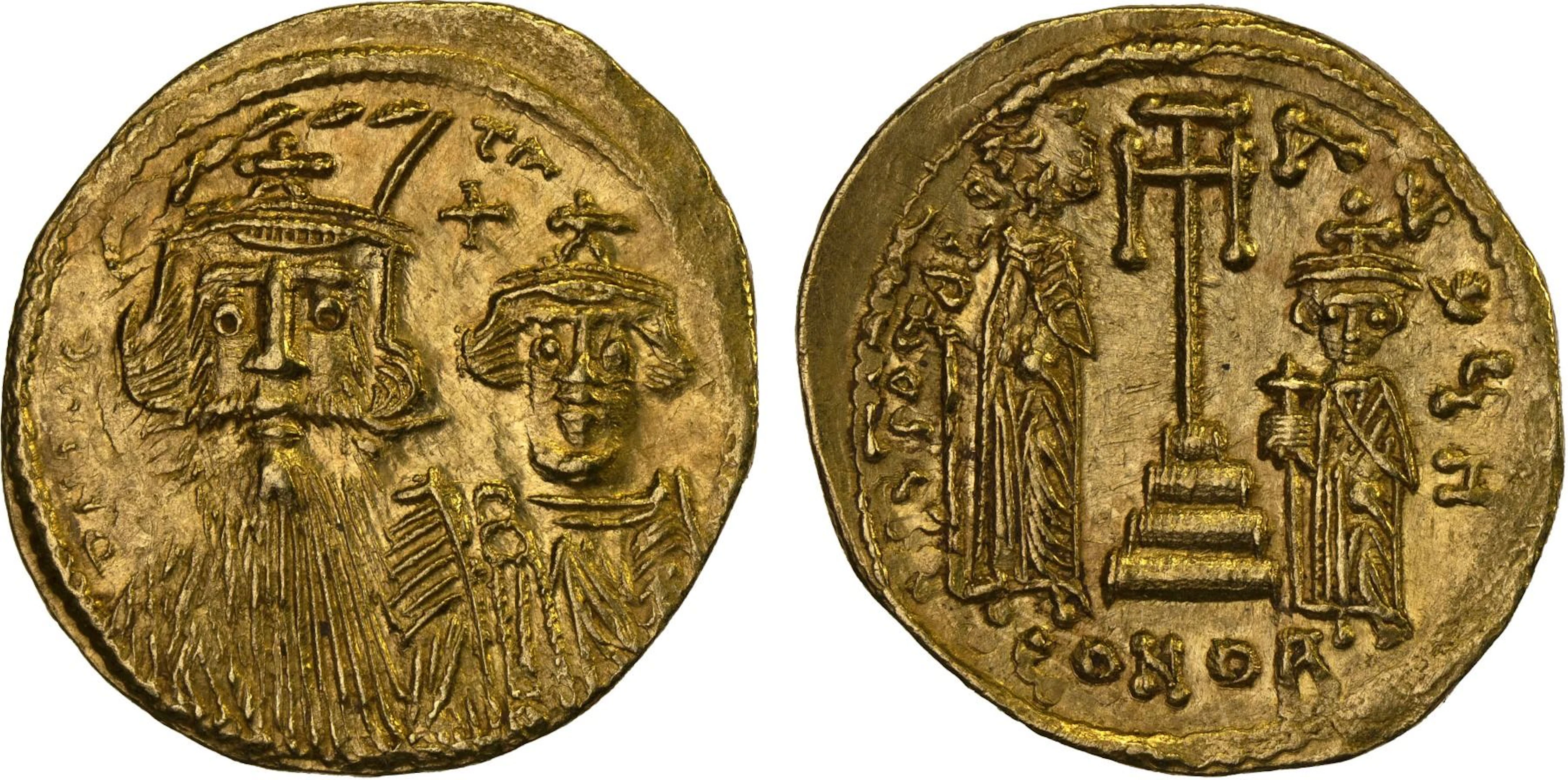 BYZANTINE EMPIRE: Constans II, 641-668, AV solidus (4.48g), Constantinople, AU