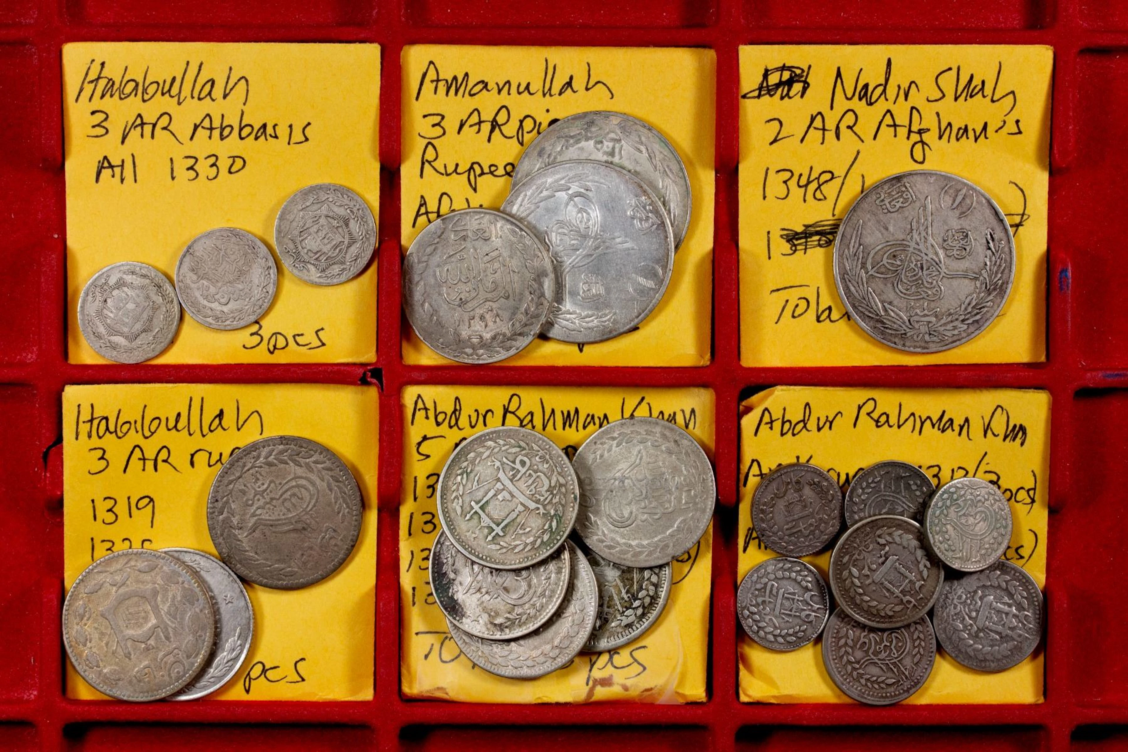 AFGHANISTAN: LOT of 23 silver coins
