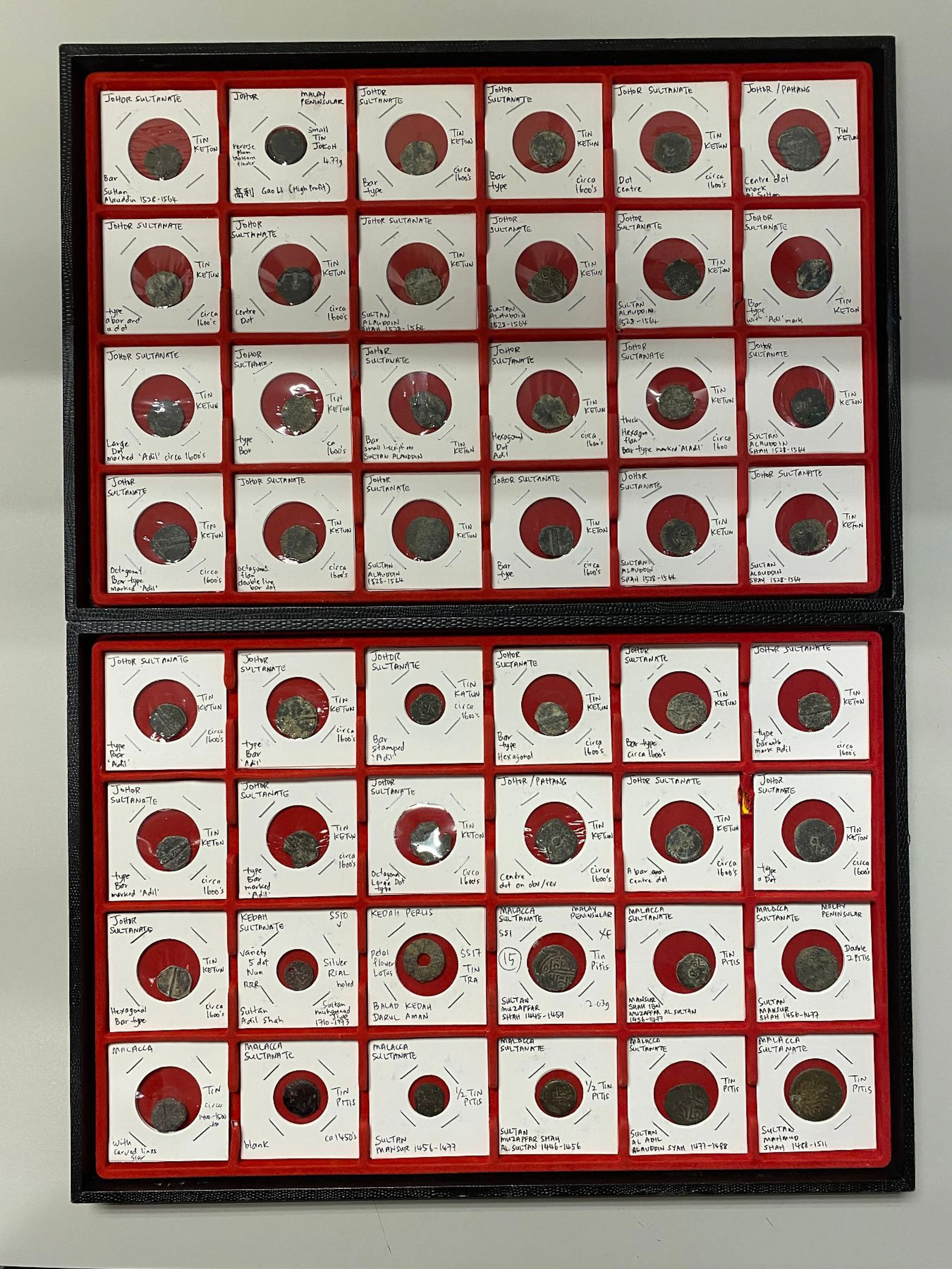 MALAYSIA: STATES: LOT of 68 coins