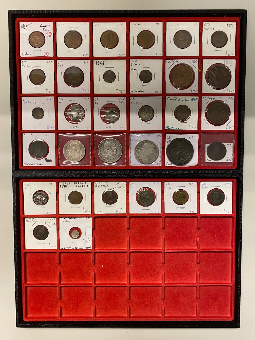WORLDWIDE: LOT of 75 coins and exonumia items
