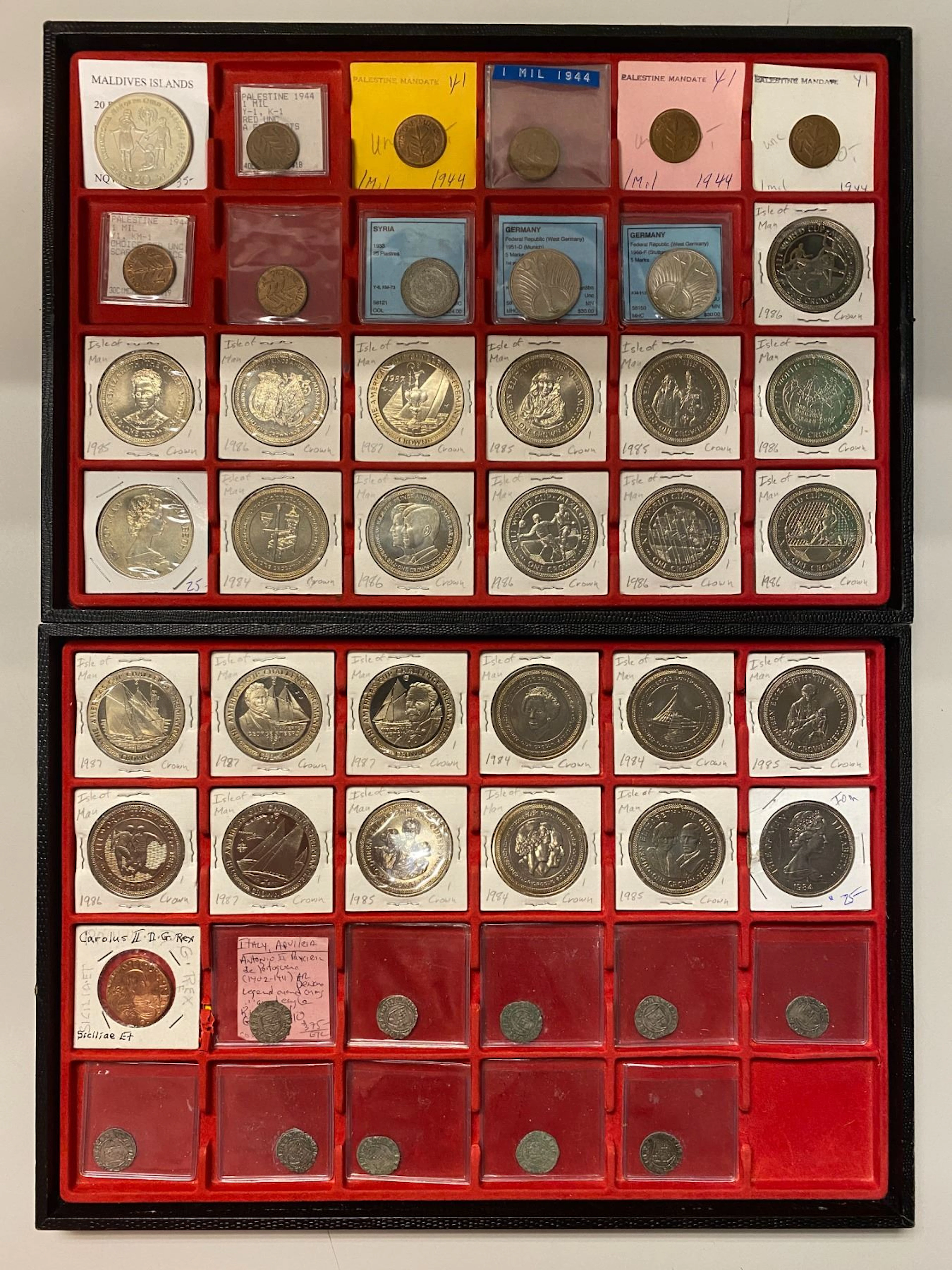 ASIA AND EUROPE: LOT of 47 coins