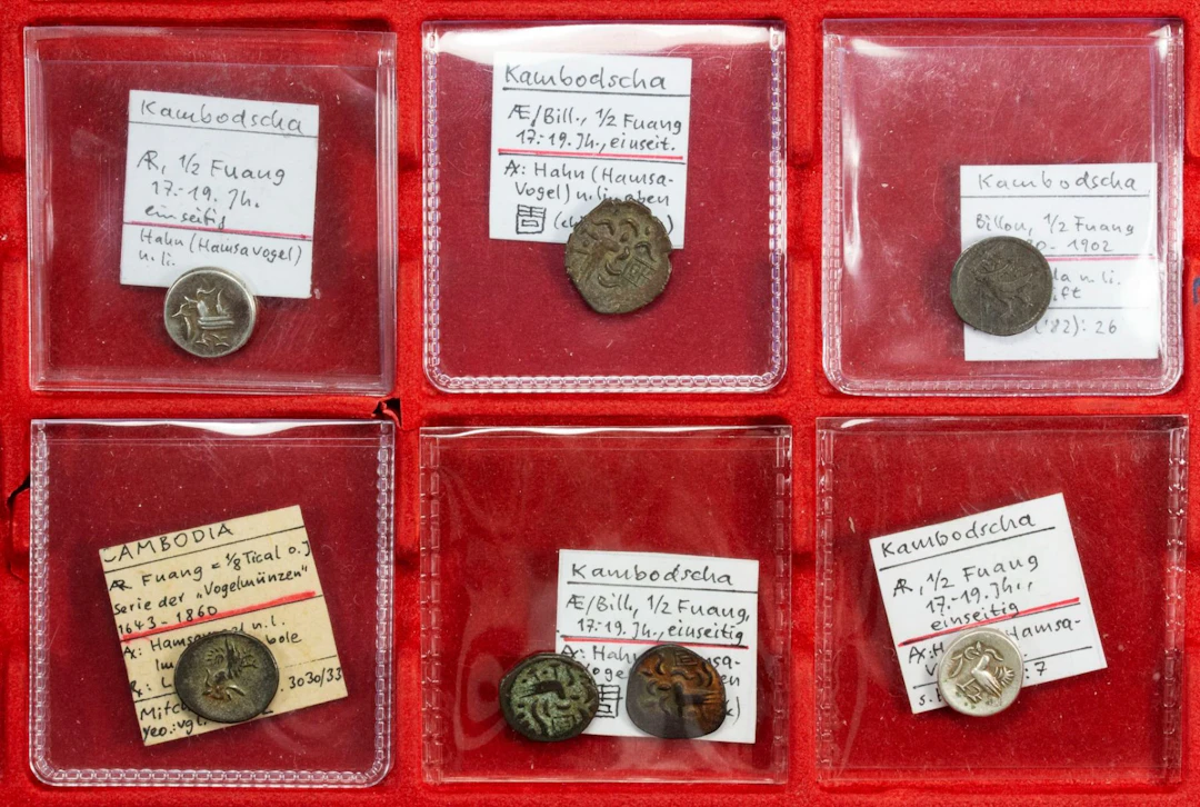 CAMBODIA: Ang Duong, 1840-1860, LOT of 7 coins