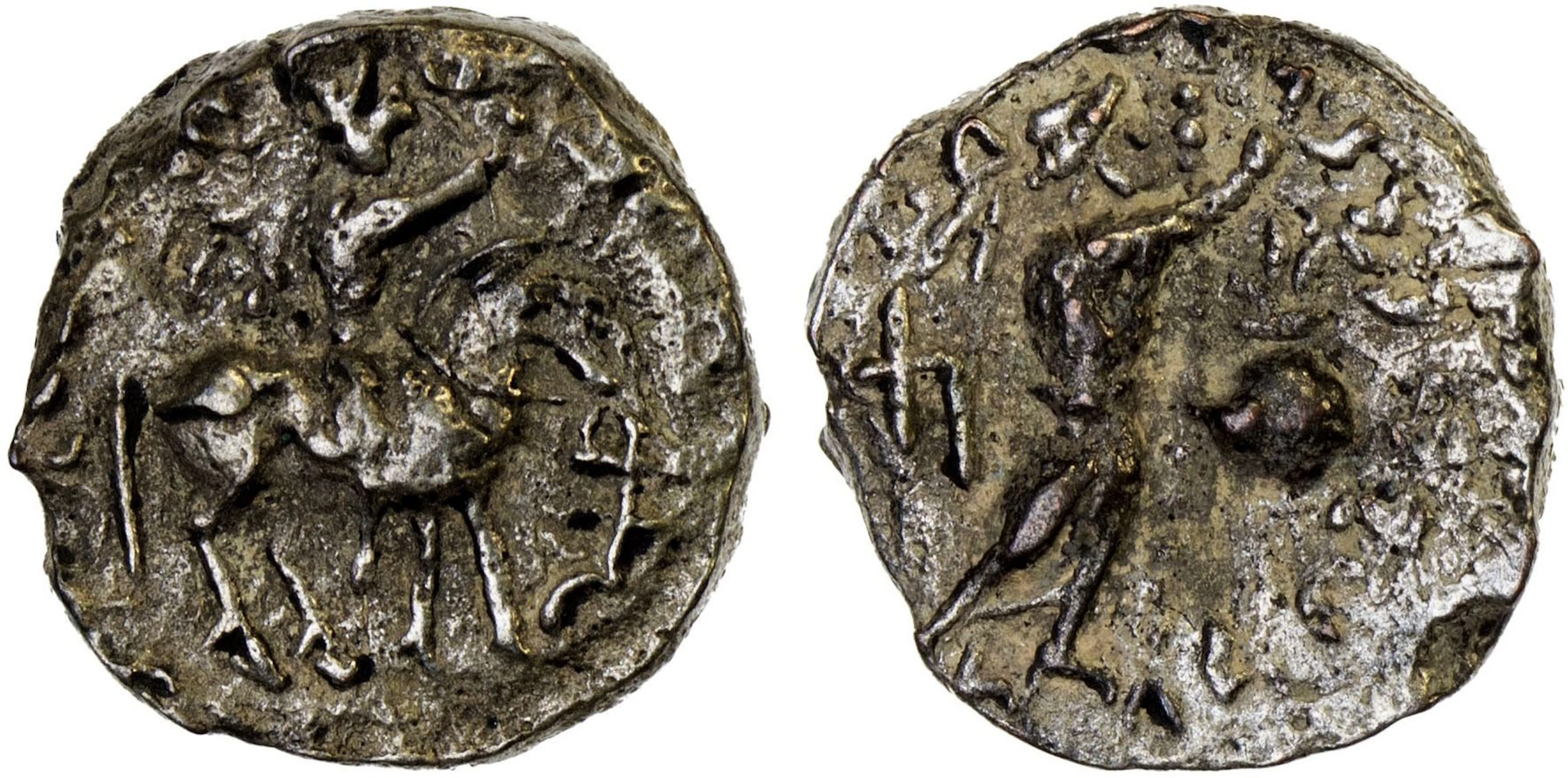 ANCIENT INDIA: KUSHAN: Vima Takto, ca. 80-105, BI drachm (2.02g), VF