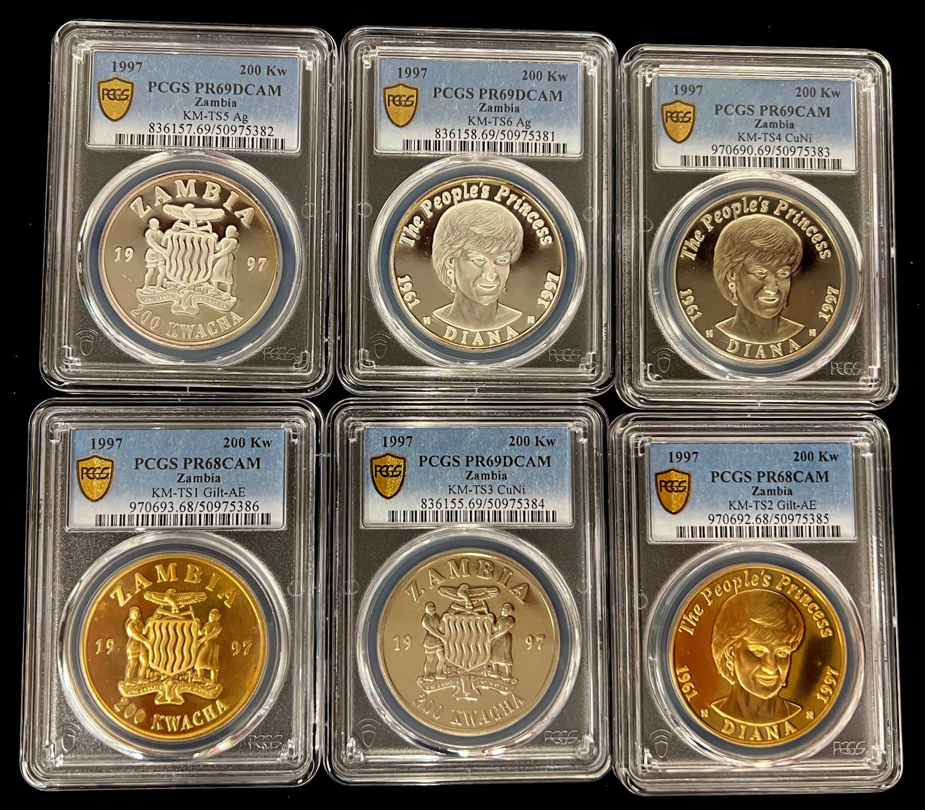 ZAMBIA: Republic, 6-coin proof set, 1997