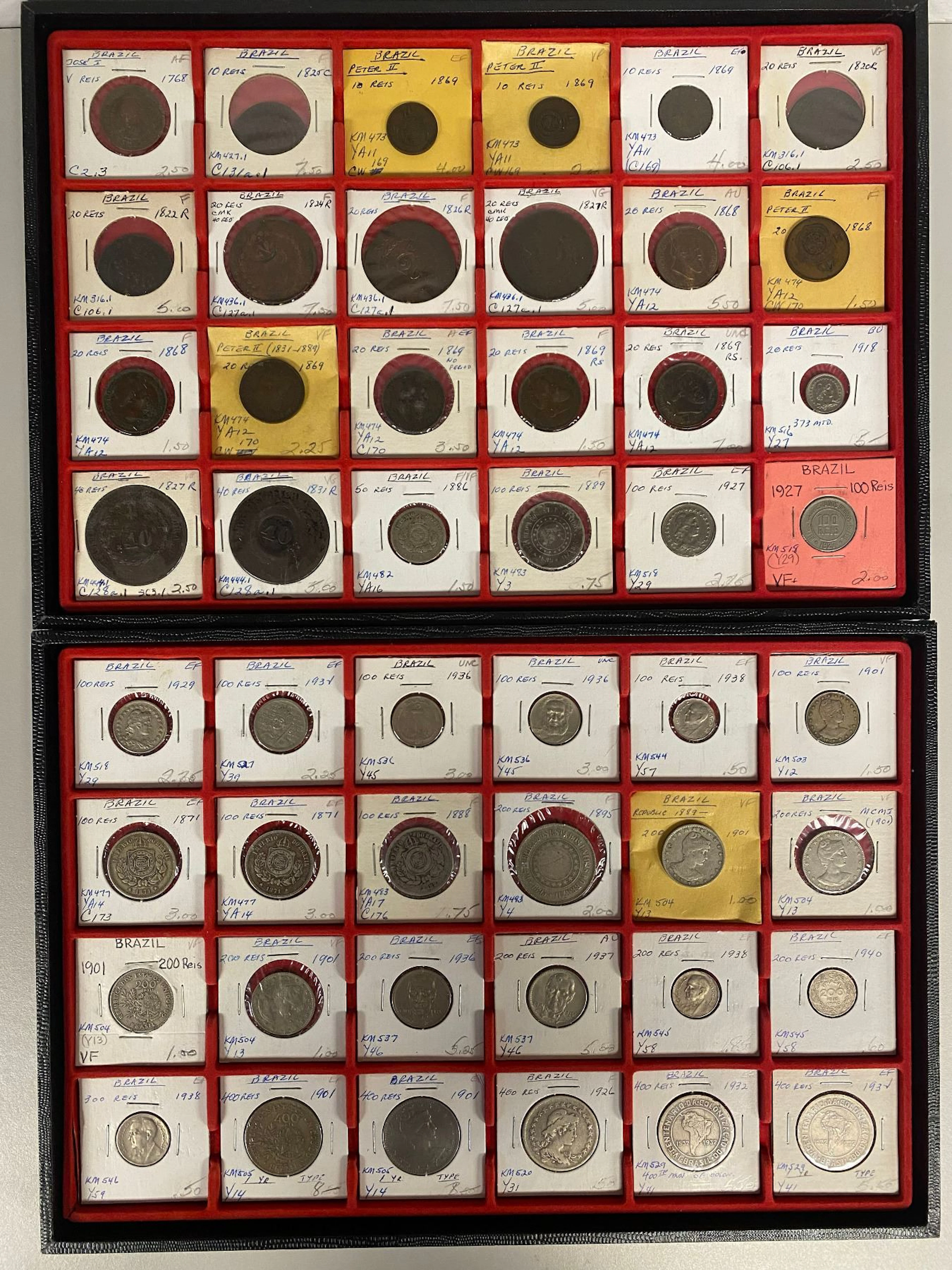 BRAZIL: LOT of 93 coins