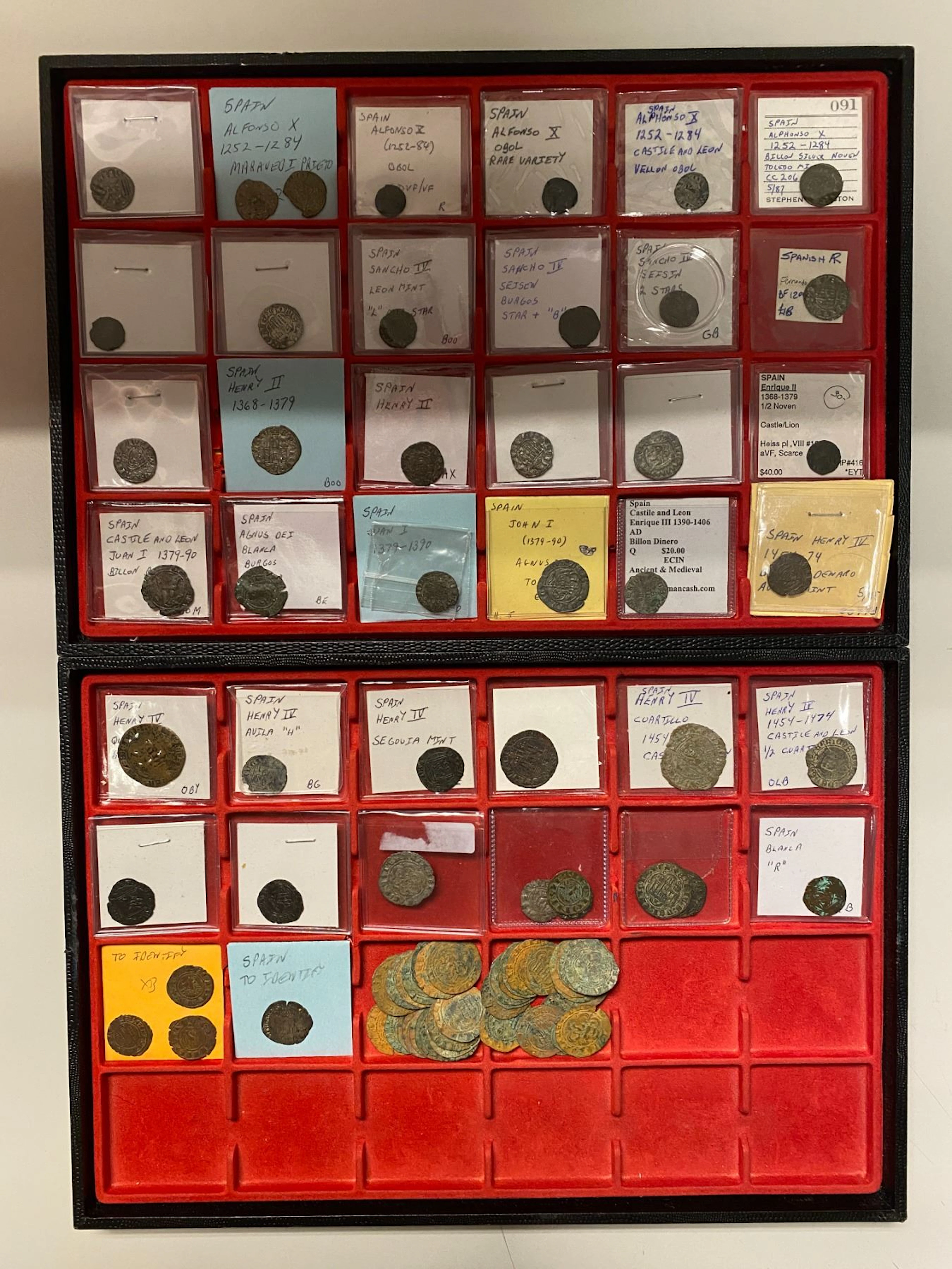 SPAIN: Castile & Leon: LOT of 86 coins