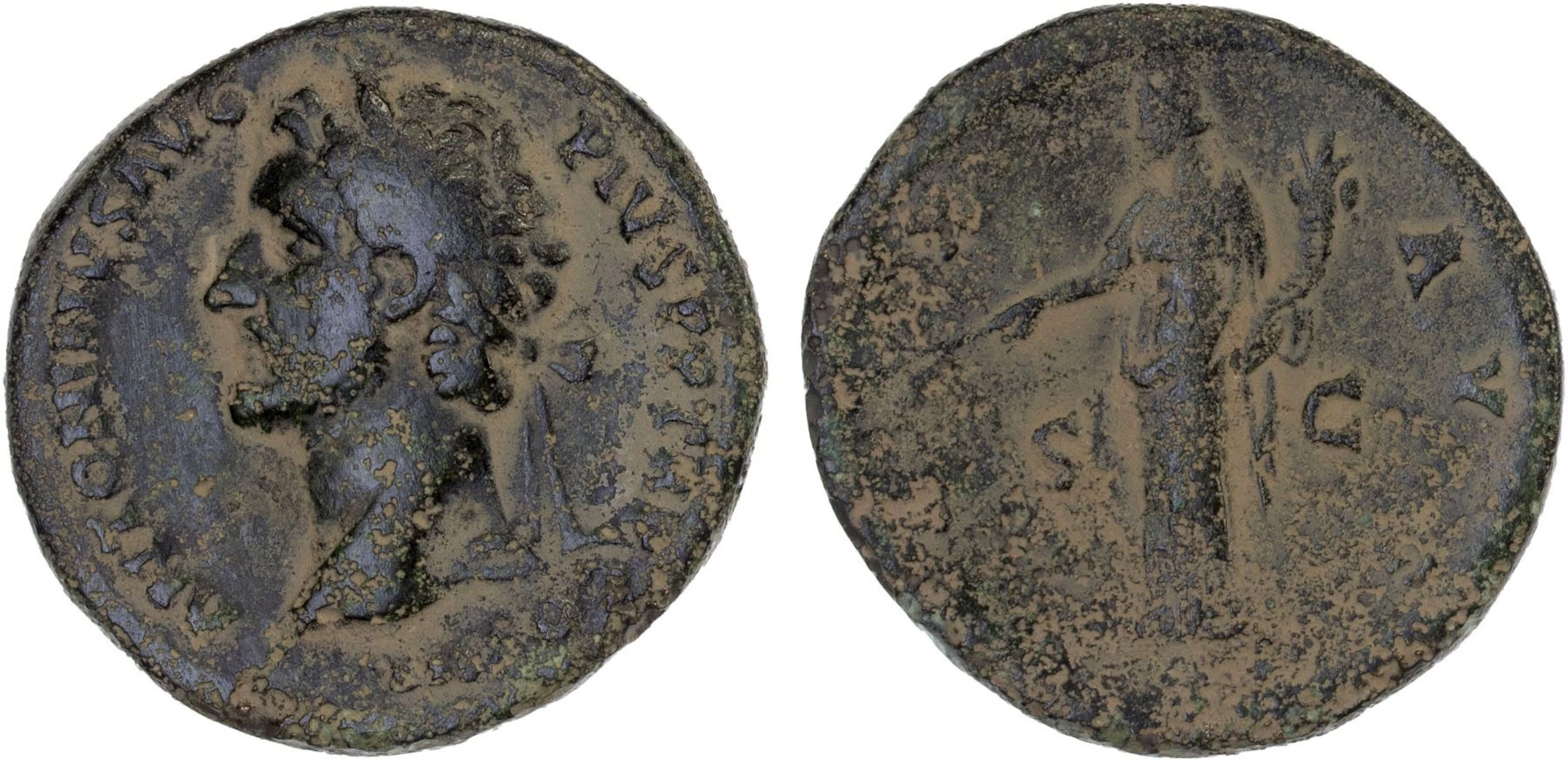 ROMAN EMPIRE: Antoninus Pius, 138-161 AD, AE sestertius (23.18g)