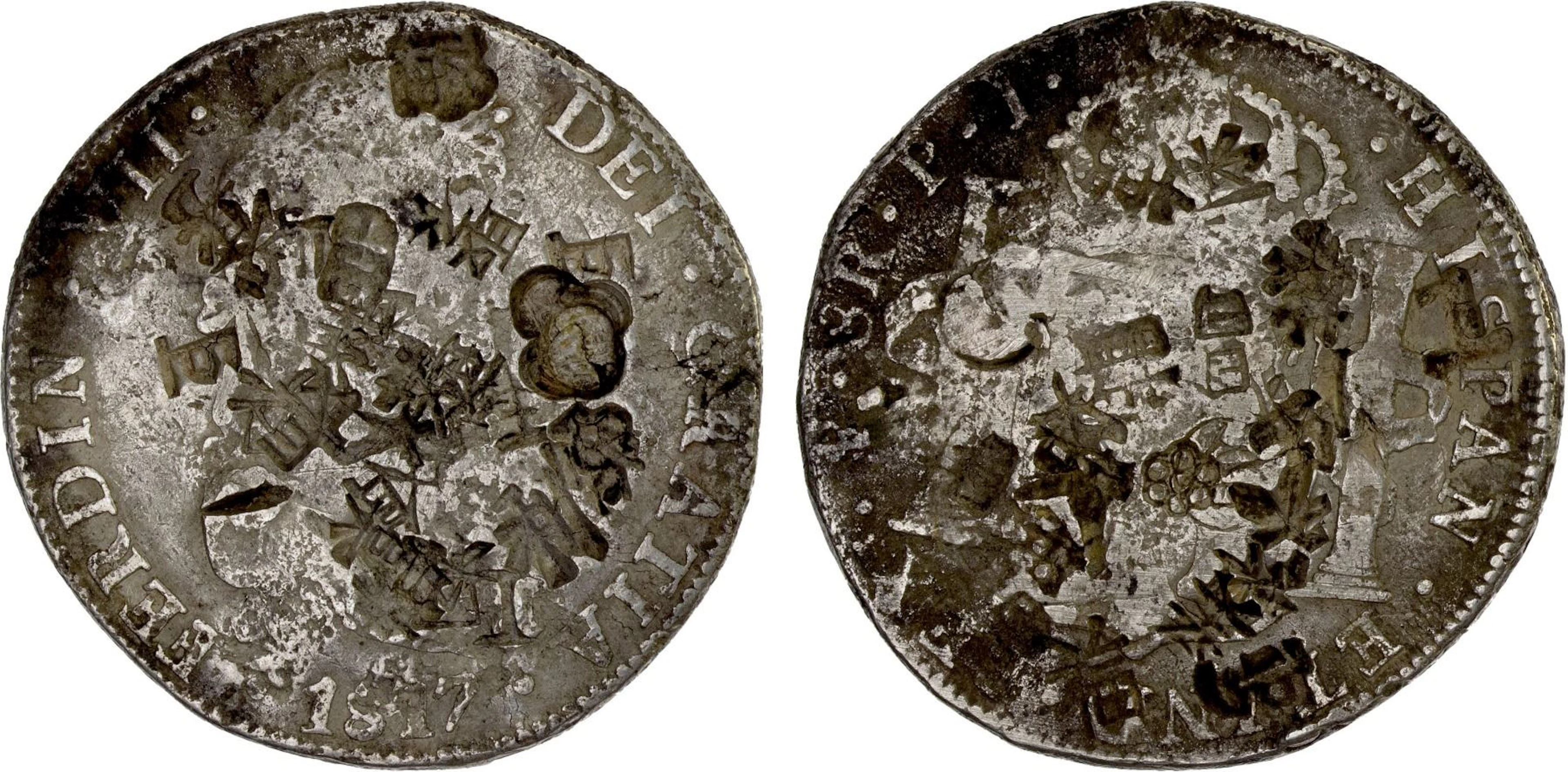 CHINA: CHOPMARKED COINS: BOLIVIA: Fernando VII, 1808-1825, AR 8 reales