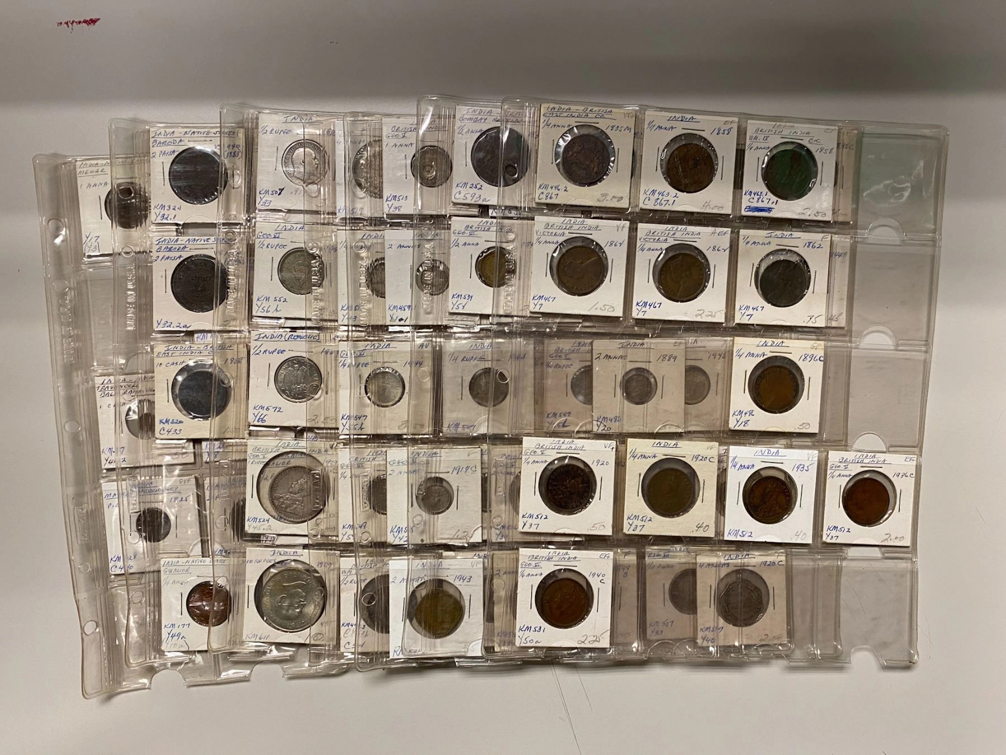 INDIA & STATES: LOT of 91 coins