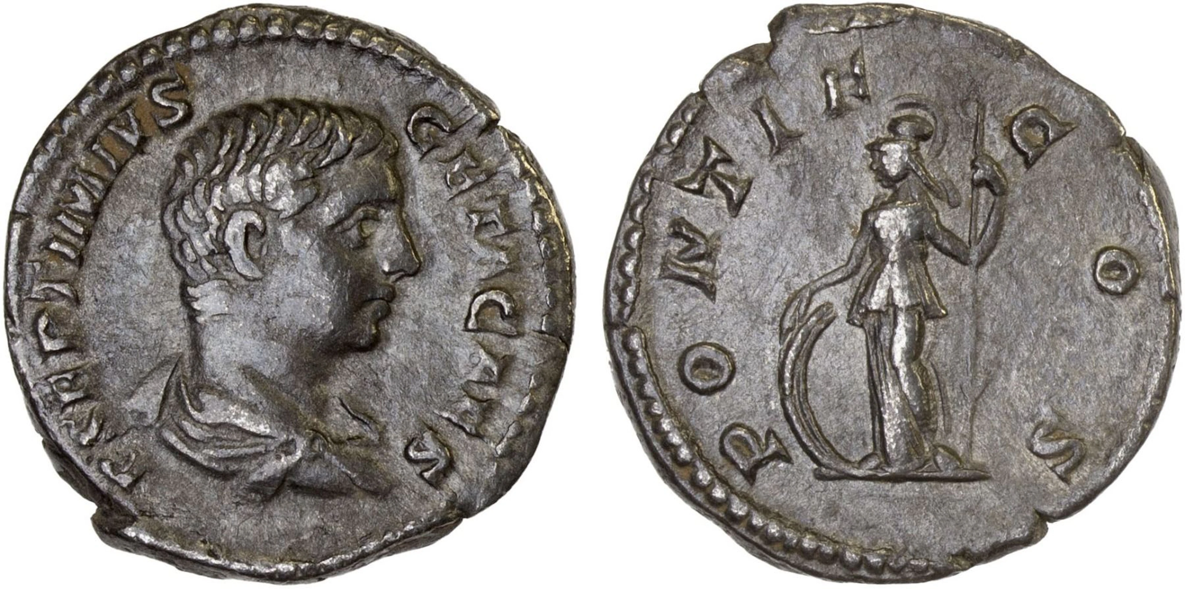 ROMAN EMPIRE: Geta, as caesar, 198-209 AD, AR denarius (2.88g), Rome