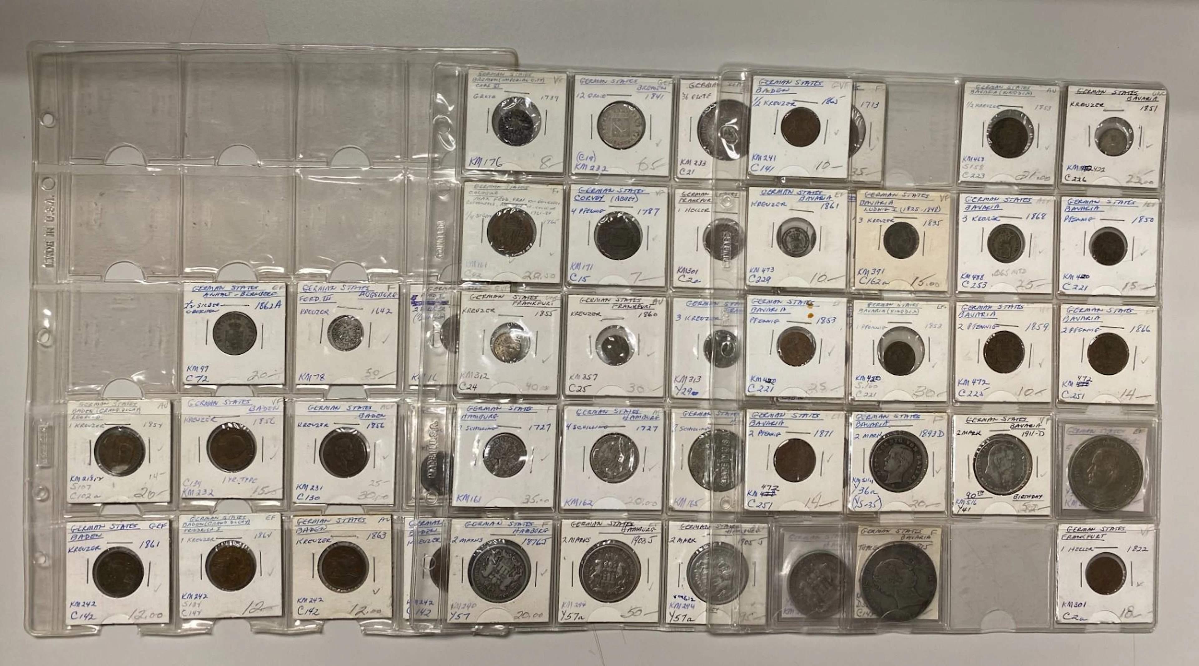 GERMANY: STATES: LOT of 48 coins