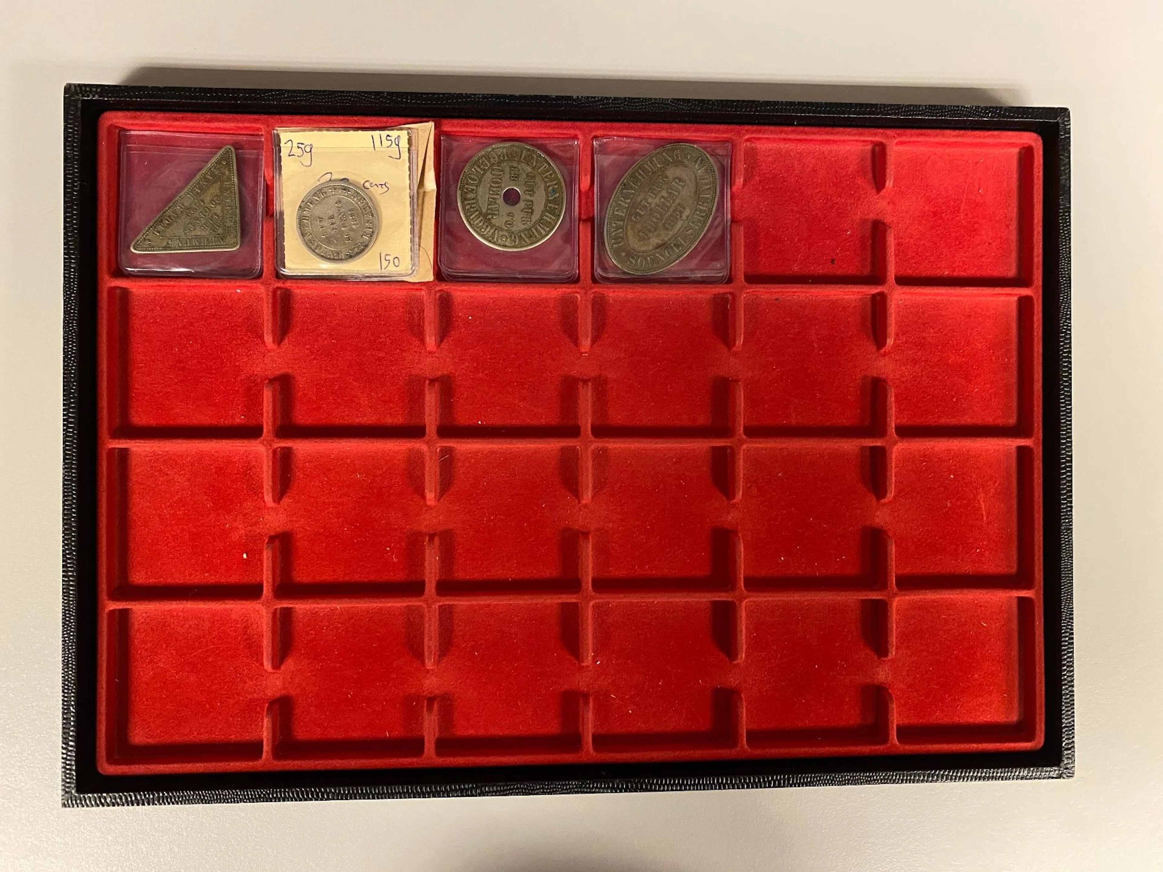 NETHERLANDS EAST INDIES: Plantation Tokens, LOT of 4 tokens