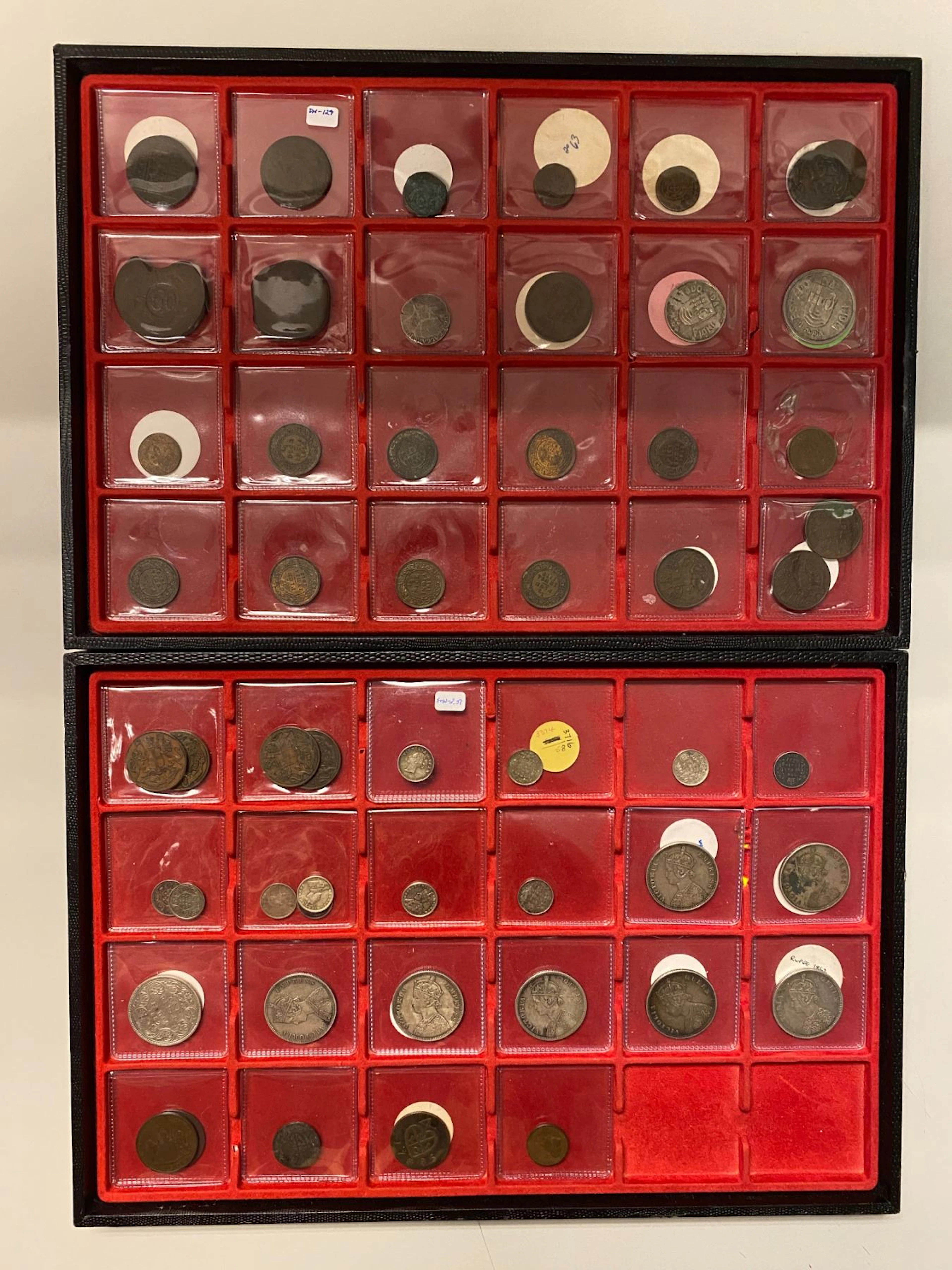 INDIA & RELATED: LOT of 55 coins