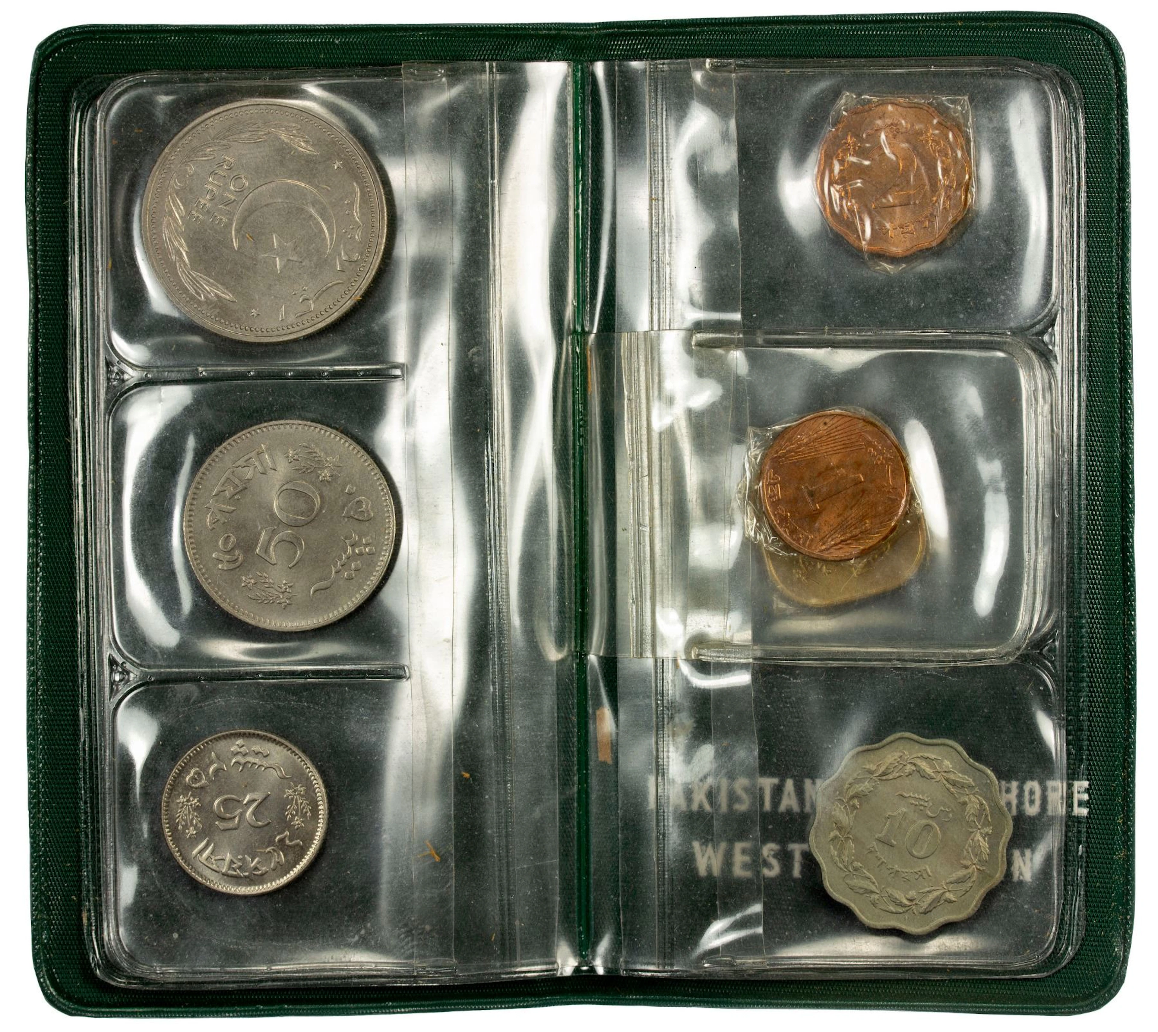 PAKISTAN: Islamic Republic, 7-coin mint set, 1948/64