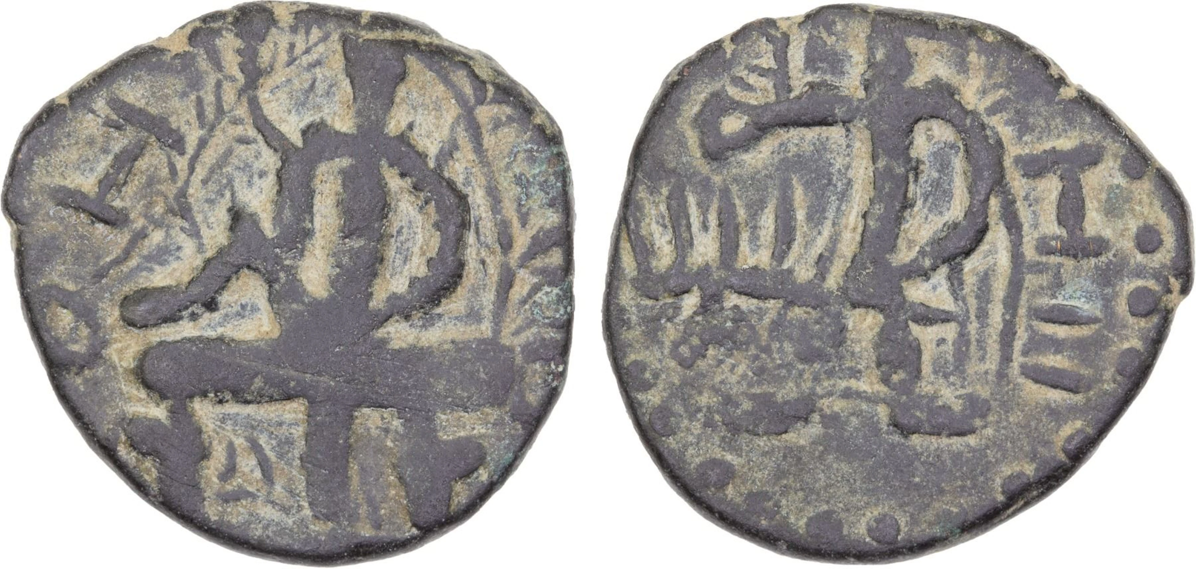 POST-KUSHAN: Jouan-Jouan: Anonymous, ca. 195-230, AE unit (6.66g), choice VF