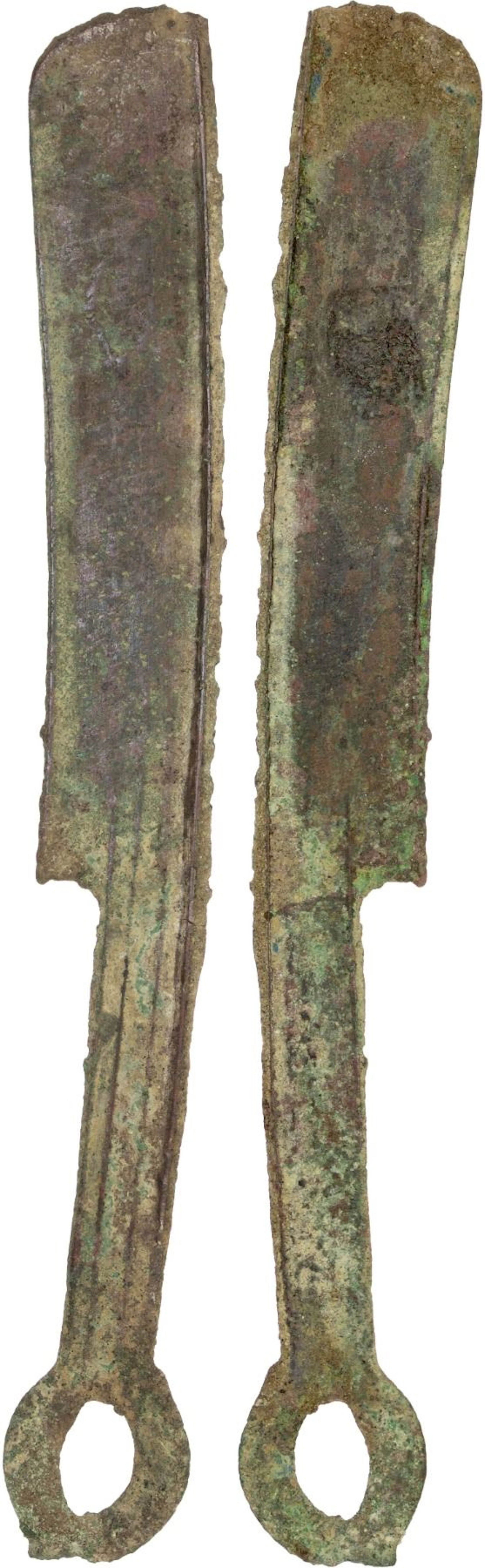 WARRING STATES: State of Zhou, 300-250 BC, AE knife money, VF