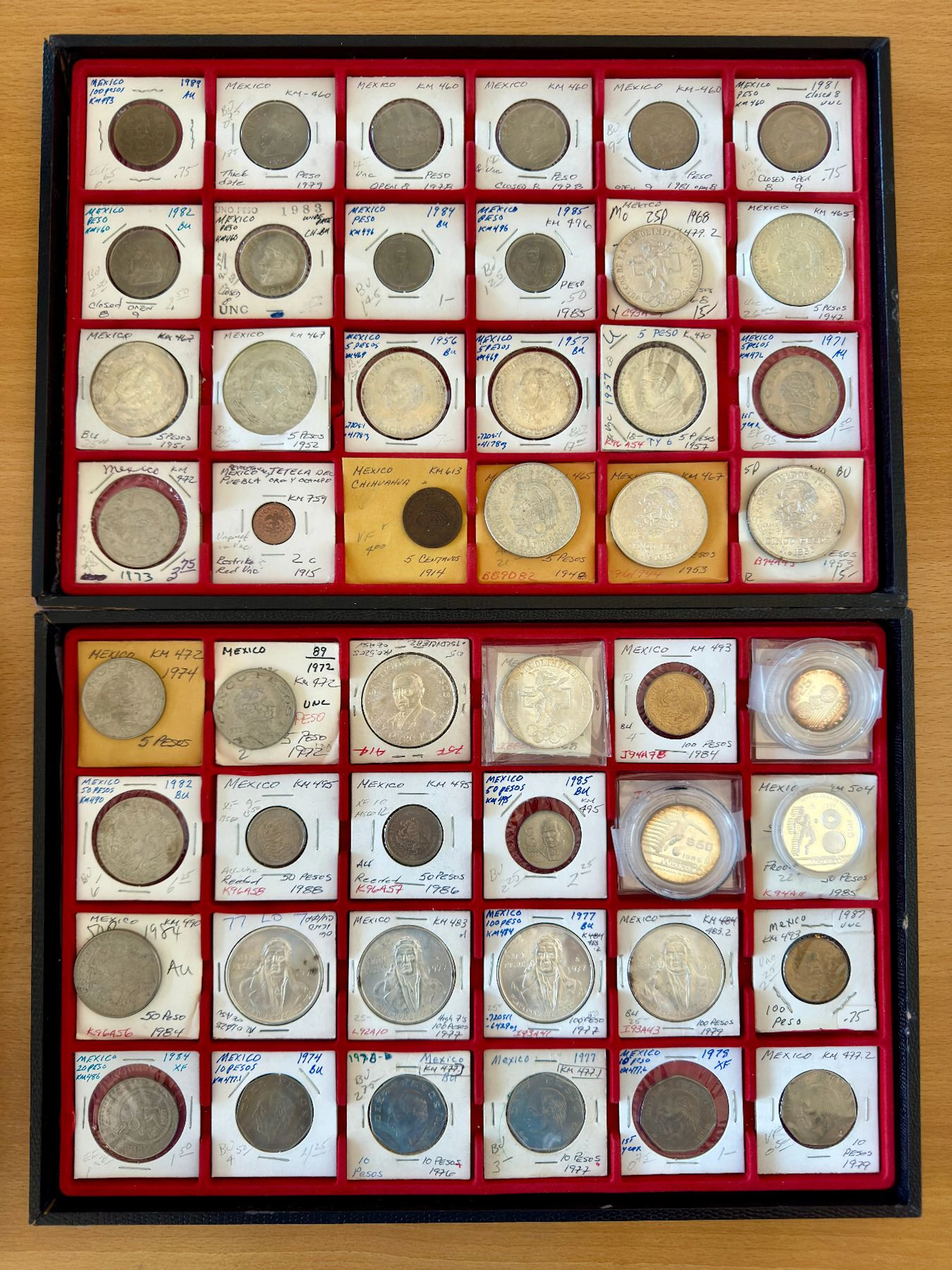 MEXICO: LOT of 94 coins