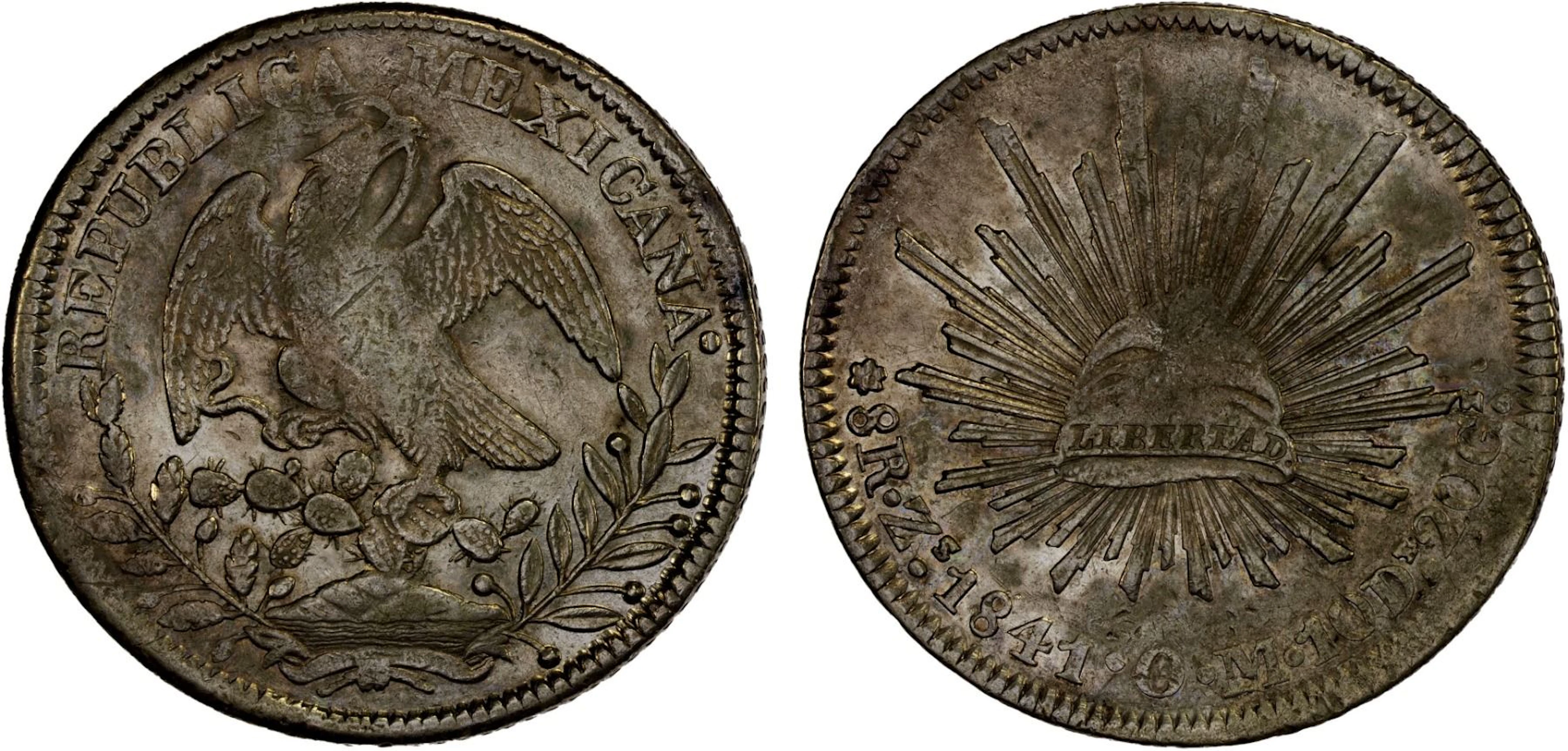 MEXICO: Republic, AR 8 reales (28.15g), 1840-Zs, XF