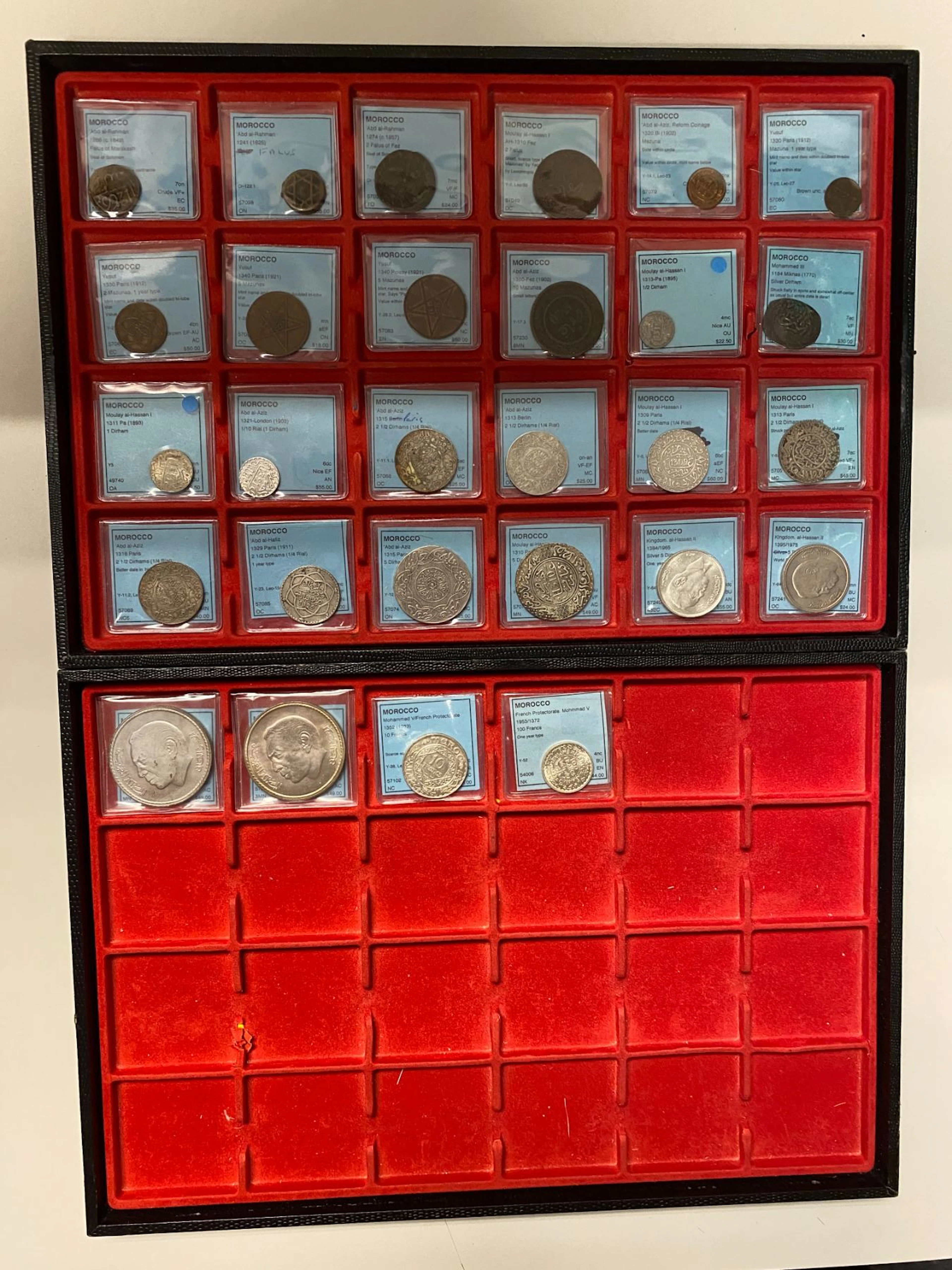 MOROCCO: LOT of 28 coins