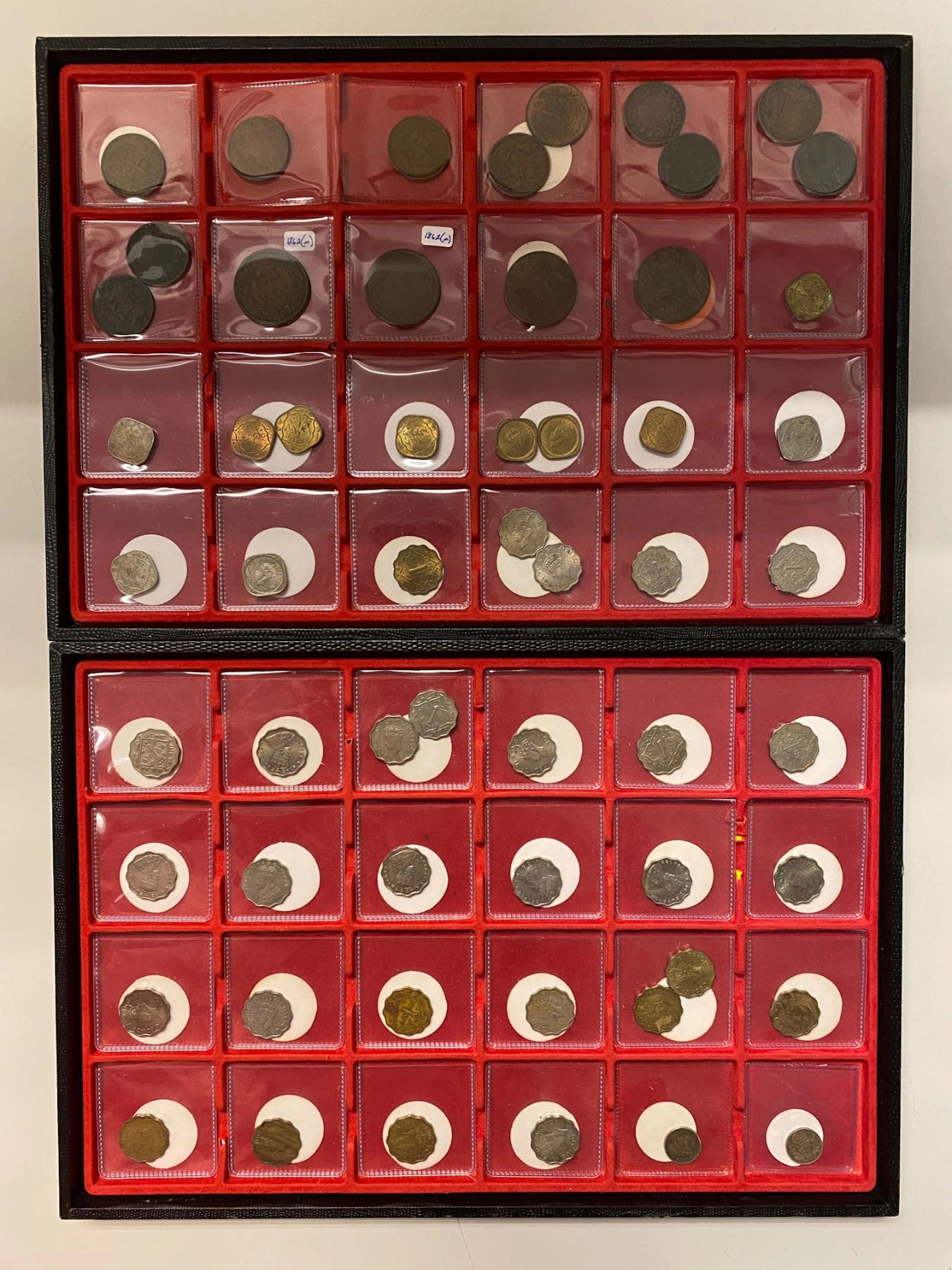 BRITISH INDIA: LOT of 81 coins
