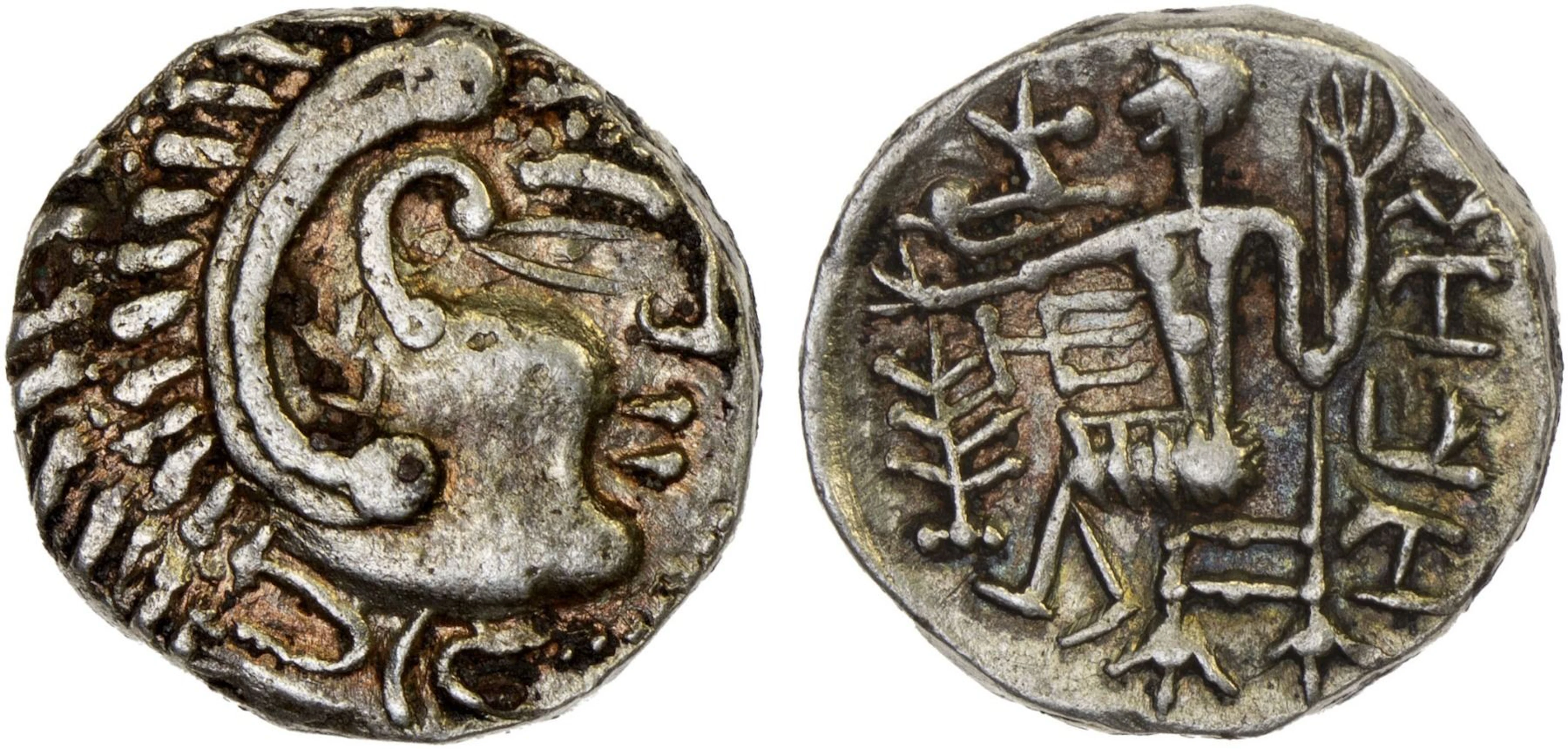 EASTERN ARABIA: Mleiha Series, BI drachm (3.86g), ca. 1st c. BC to