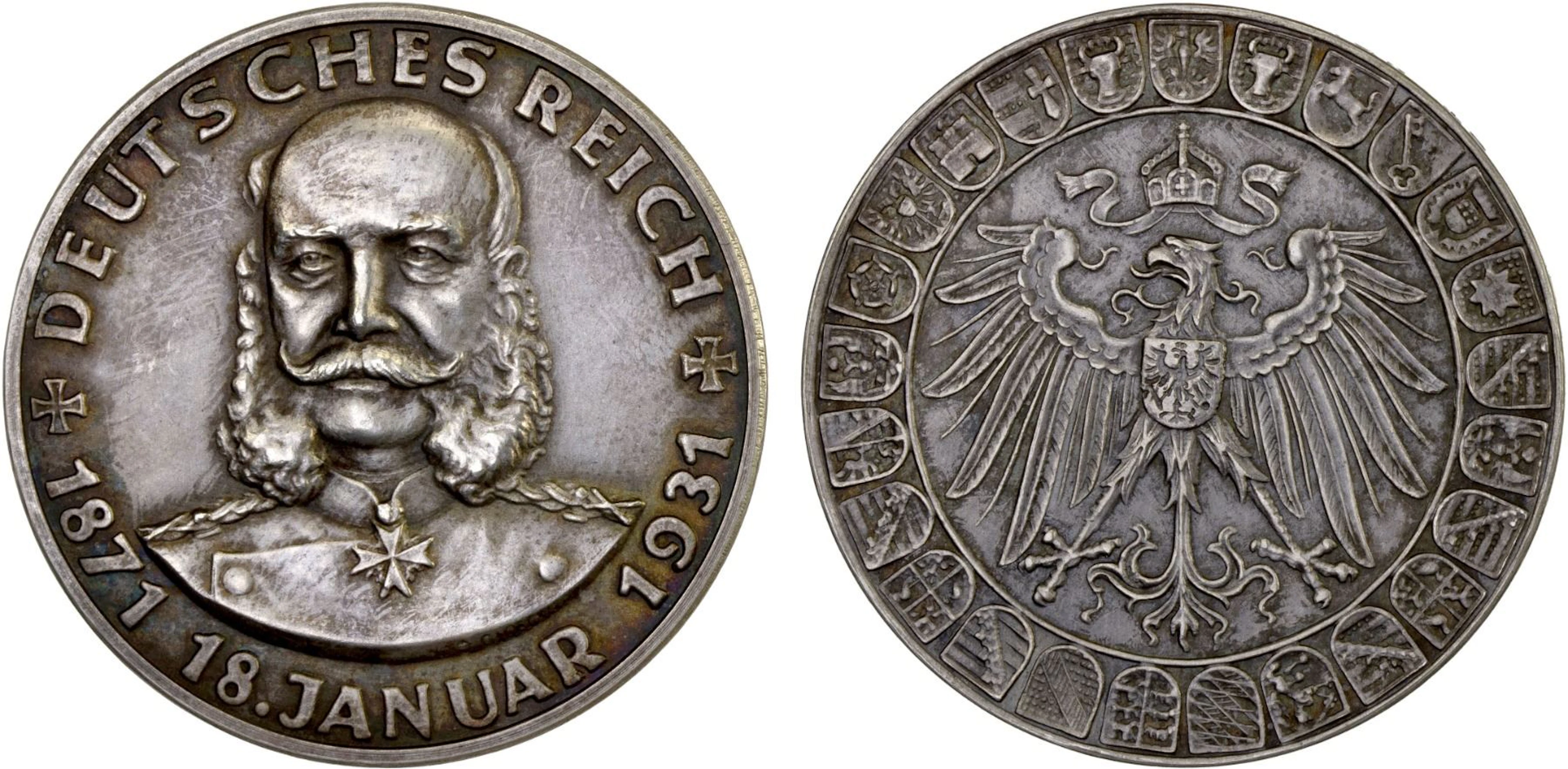GERMANY: Weimar Republic, AR medal (21.83g), 1931, AU