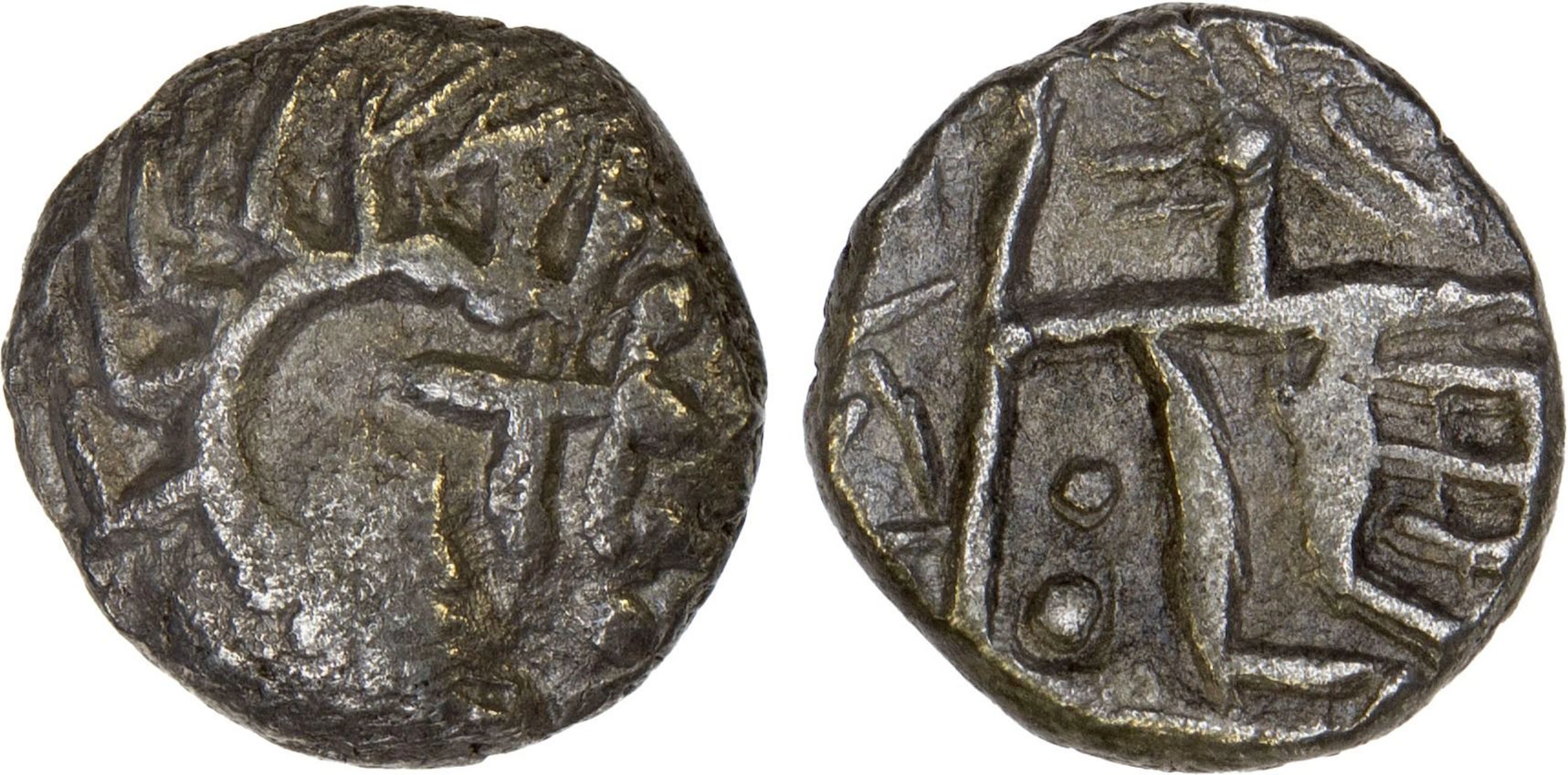 EASTERN ARABIA: Mleiha Series, BI obol (0.75g), ca. 1st c. BC to 2nd c. AD, VF