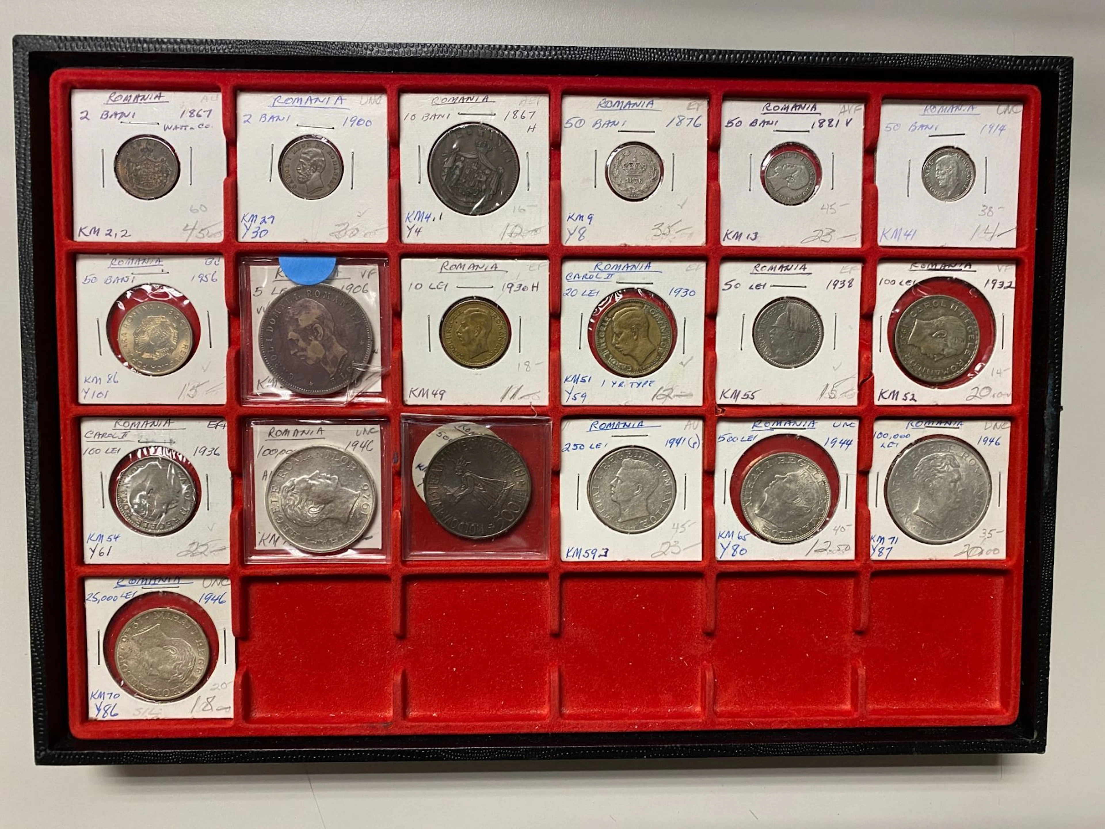 ROMANIA: LOT of 19 coins